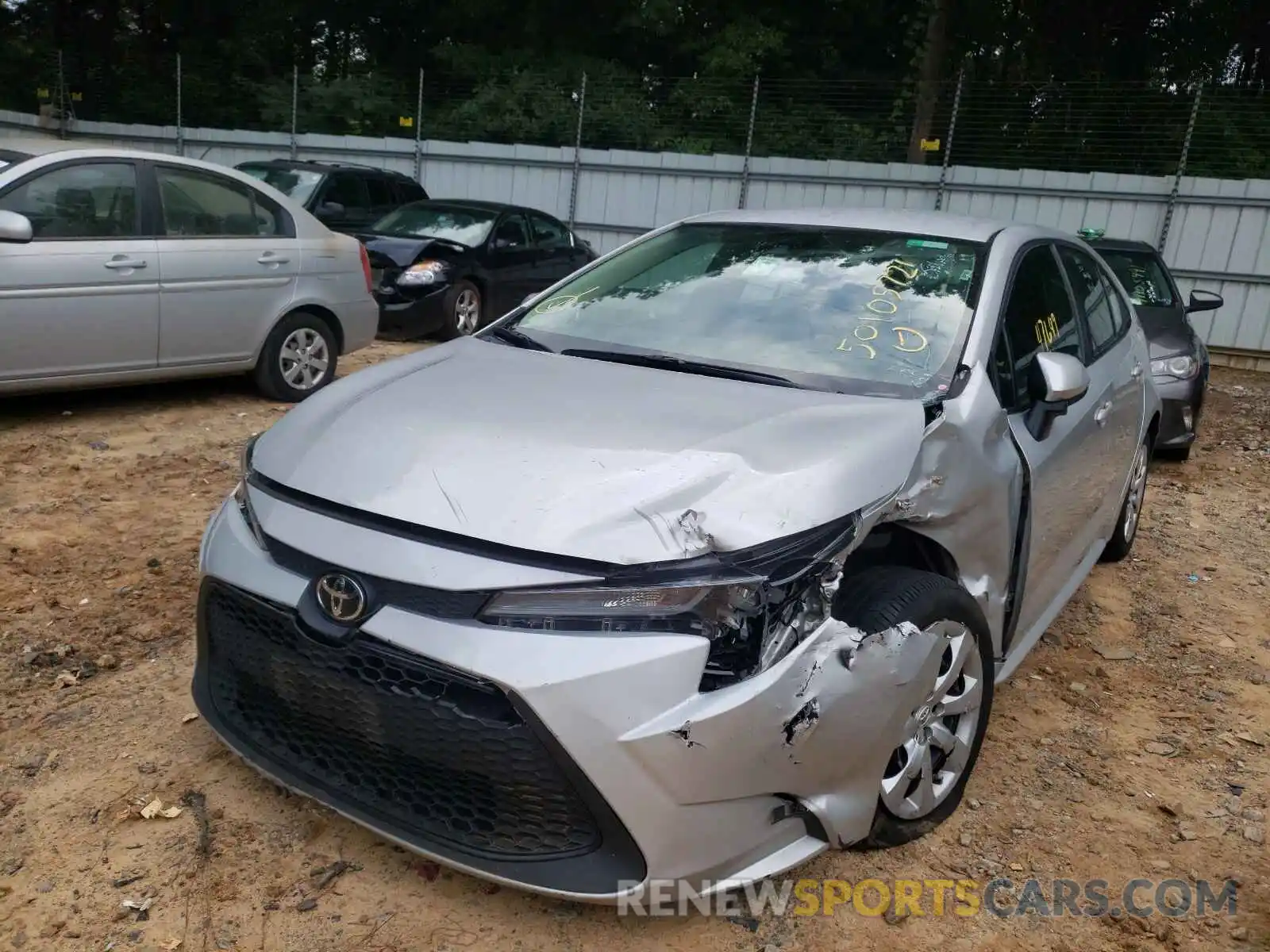 2 Photograph of a damaged car 5YFEPRAE5LP028368 TOYOTA COROLLA 2020