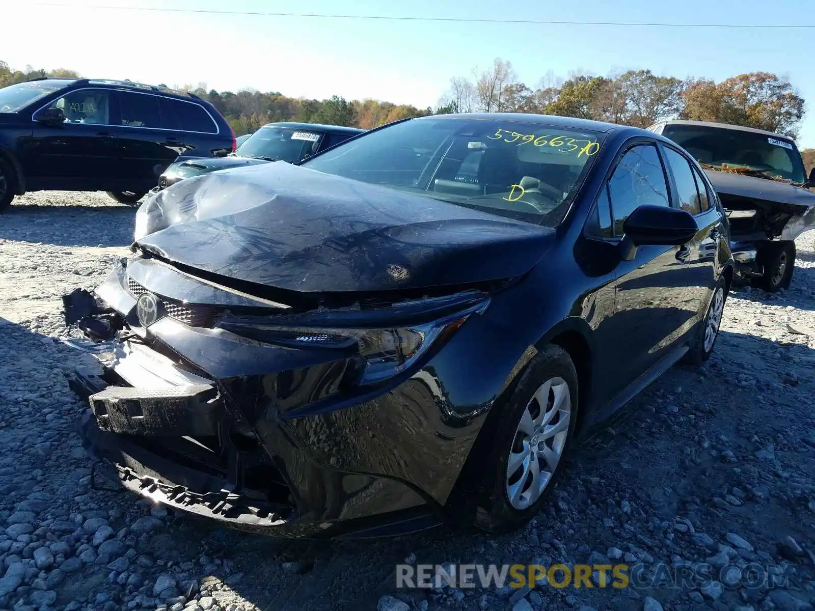 2 Photograph of a damaged car 5YFEPRAE5LP029035 TOYOTA COROLLA 2020