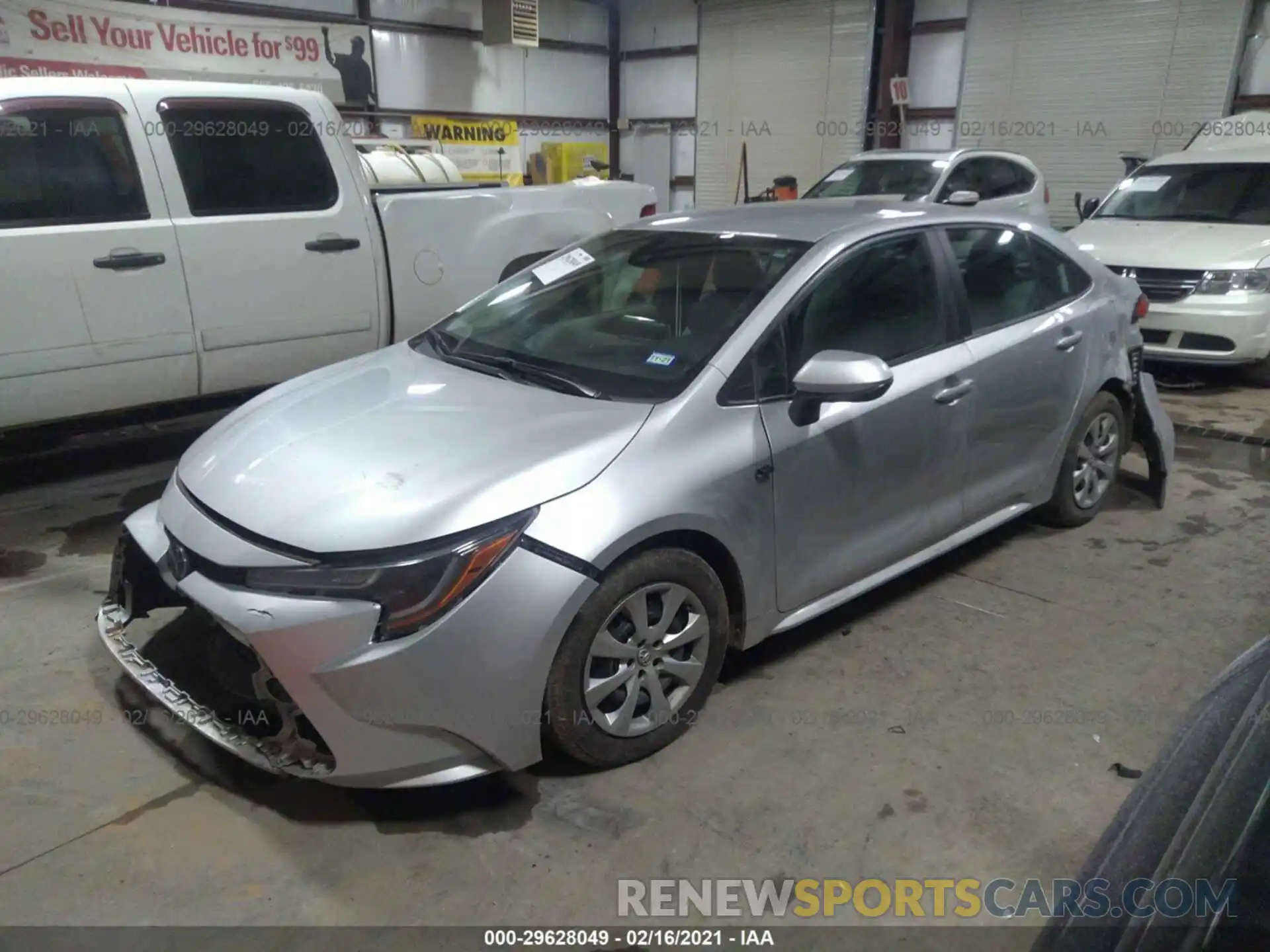 2 Photograph of a damaged car 5YFEPRAE5LP029259 TOYOTA COROLLA 2020