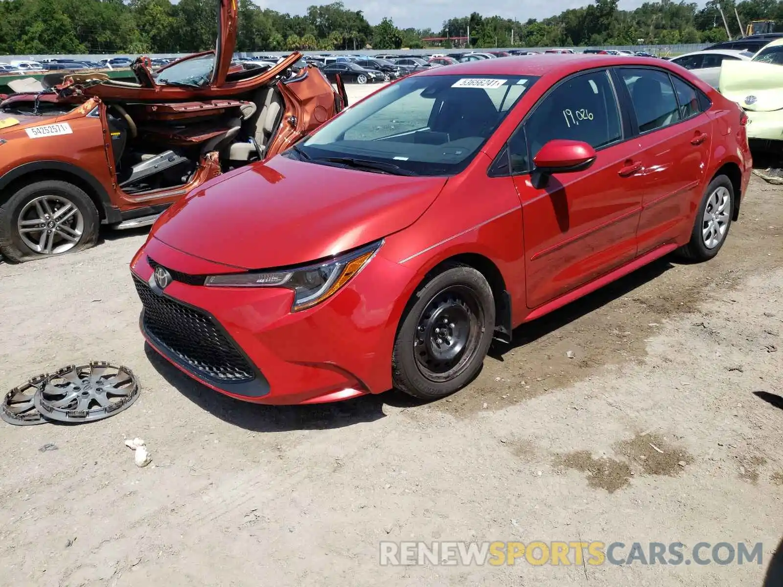 2 Photograph of a damaged car 5YFEPRAE5LP029293 TOYOTA COROLLA 2020