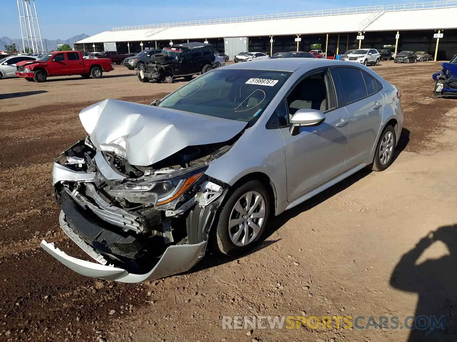 2 Photograph of a damaged car 5YFEPRAE5LP030296 TOYOTA COROLLA 2020