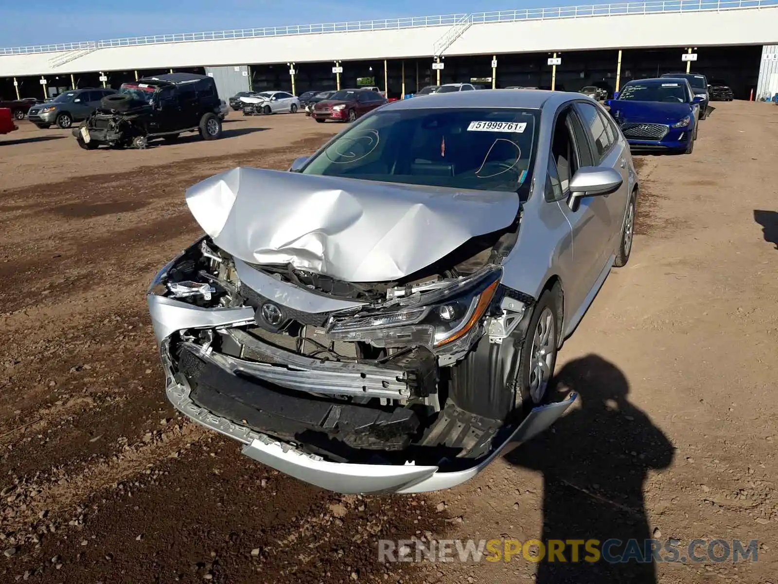 9 Photograph of a damaged car 5YFEPRAE5LP030296 TOYOTA COROLLA 2020