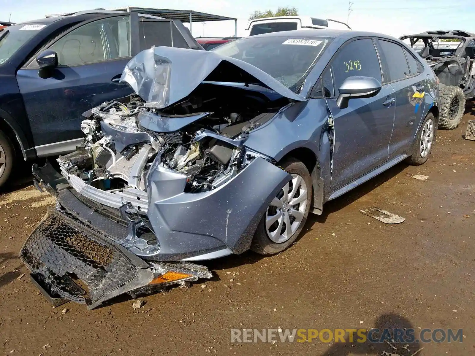 2 Photograph of a damaged car 5YFEPRAE5LP030959 TOYOTA COROLLA 2020