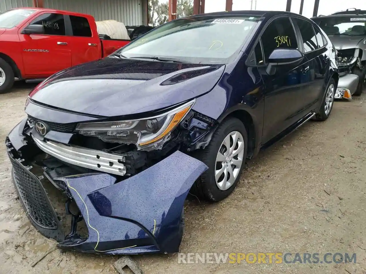 2 Photograph of a damaged car 5YFEPRAE5LP033232 TOYOTA COROLLA 2020