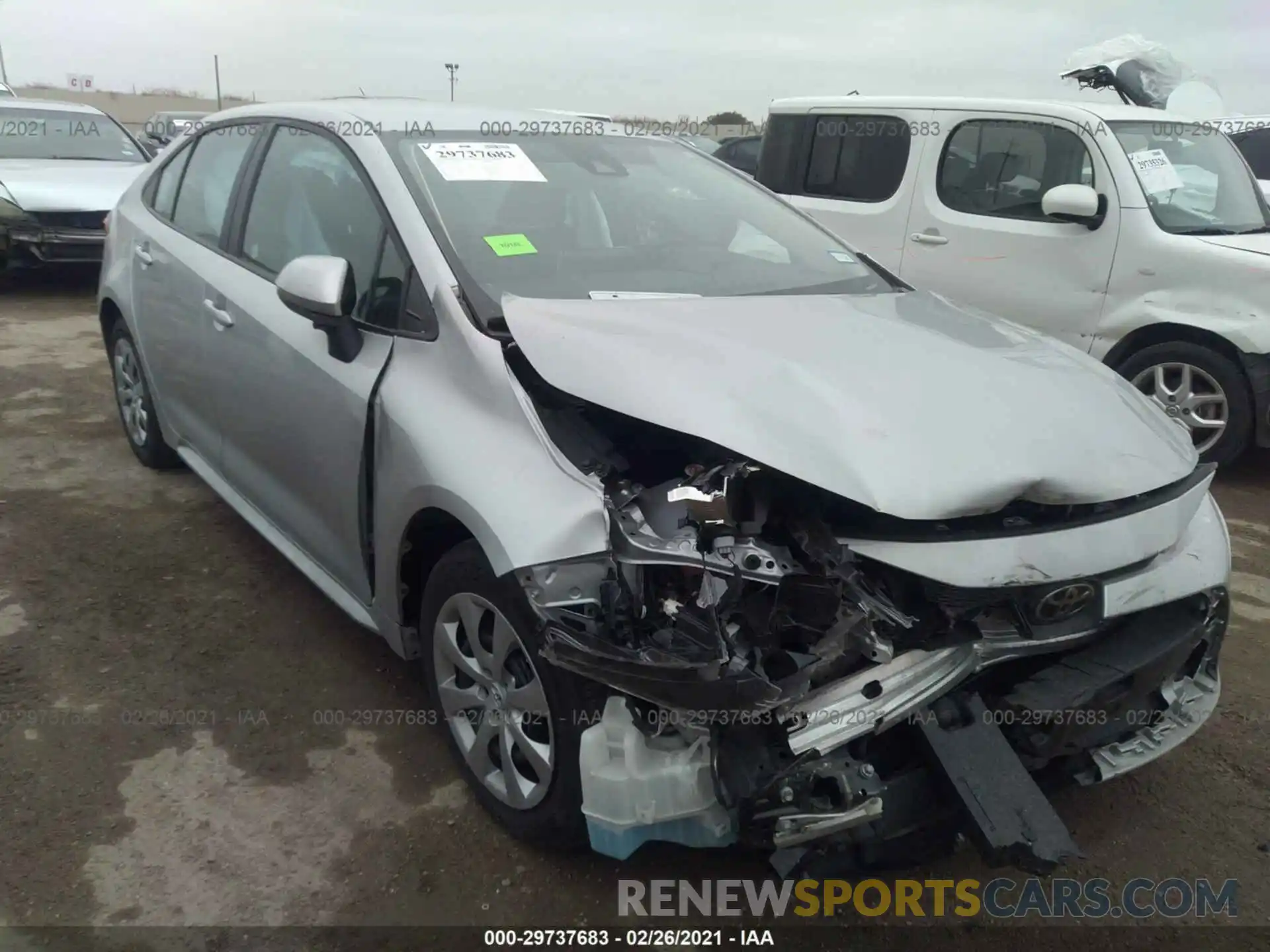 1 Photograph of a damaged car 5YFEPRAE5LP034185 TOYOTA COROLLA 2020