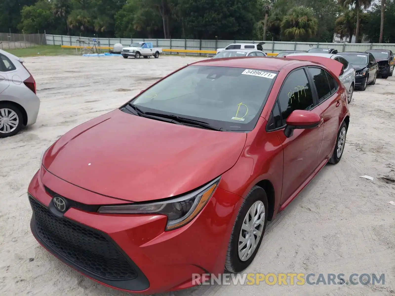 2 Photograph of a damaged car 5YFEPRAE5LP035644 TOYOTA COROLLA 2020