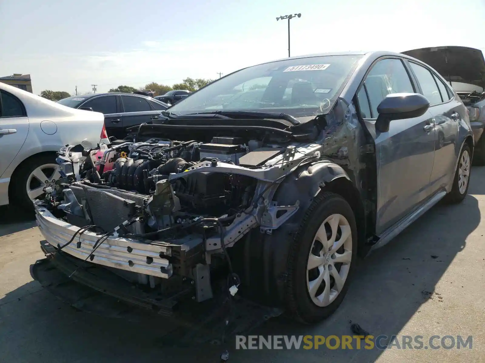 2 Photograph of a damaged car 5YFEPRAE5LP036101 TOYOTA COROLLA 2020