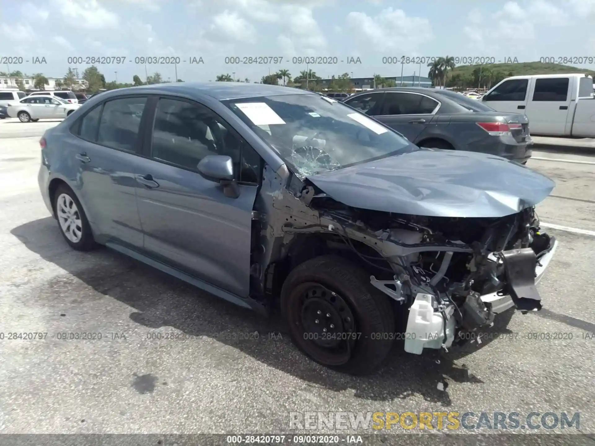 1 Photograph of a damaged car 5YFEPRAE5LP037359 TOYOTA COROLLA 2020