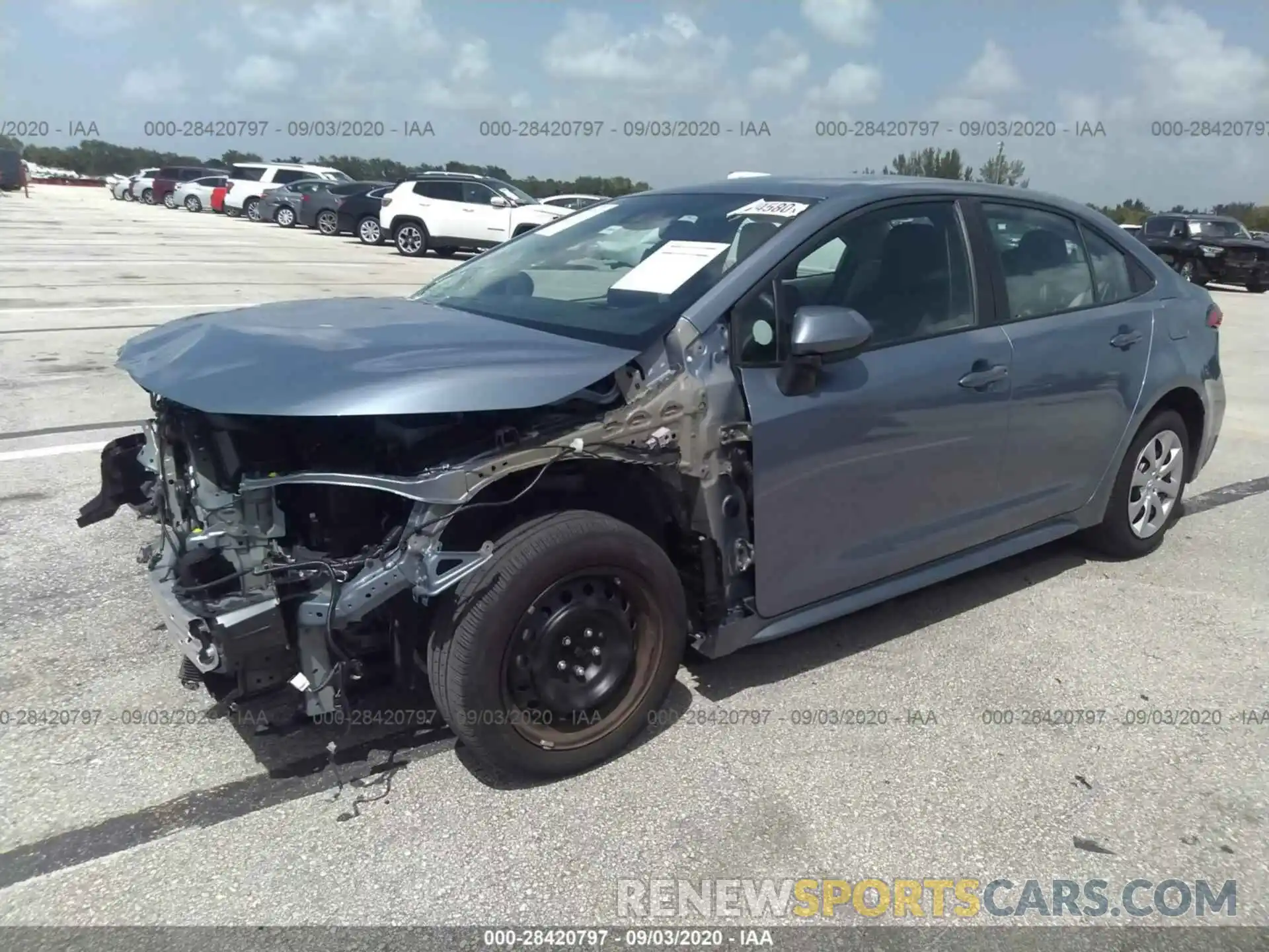 2 Photograph of a damaged car 5YFEPRAE5LP037359 TOYOTA COROLLA 2020