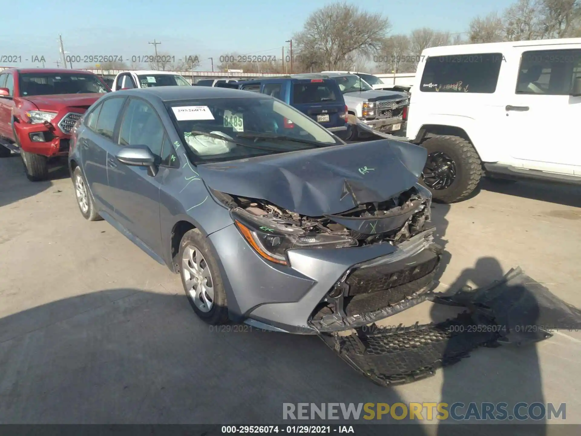 1 Photograph of a damaged car 5YFEPRAE5LP037703 TOYOTA COROLLA 2020