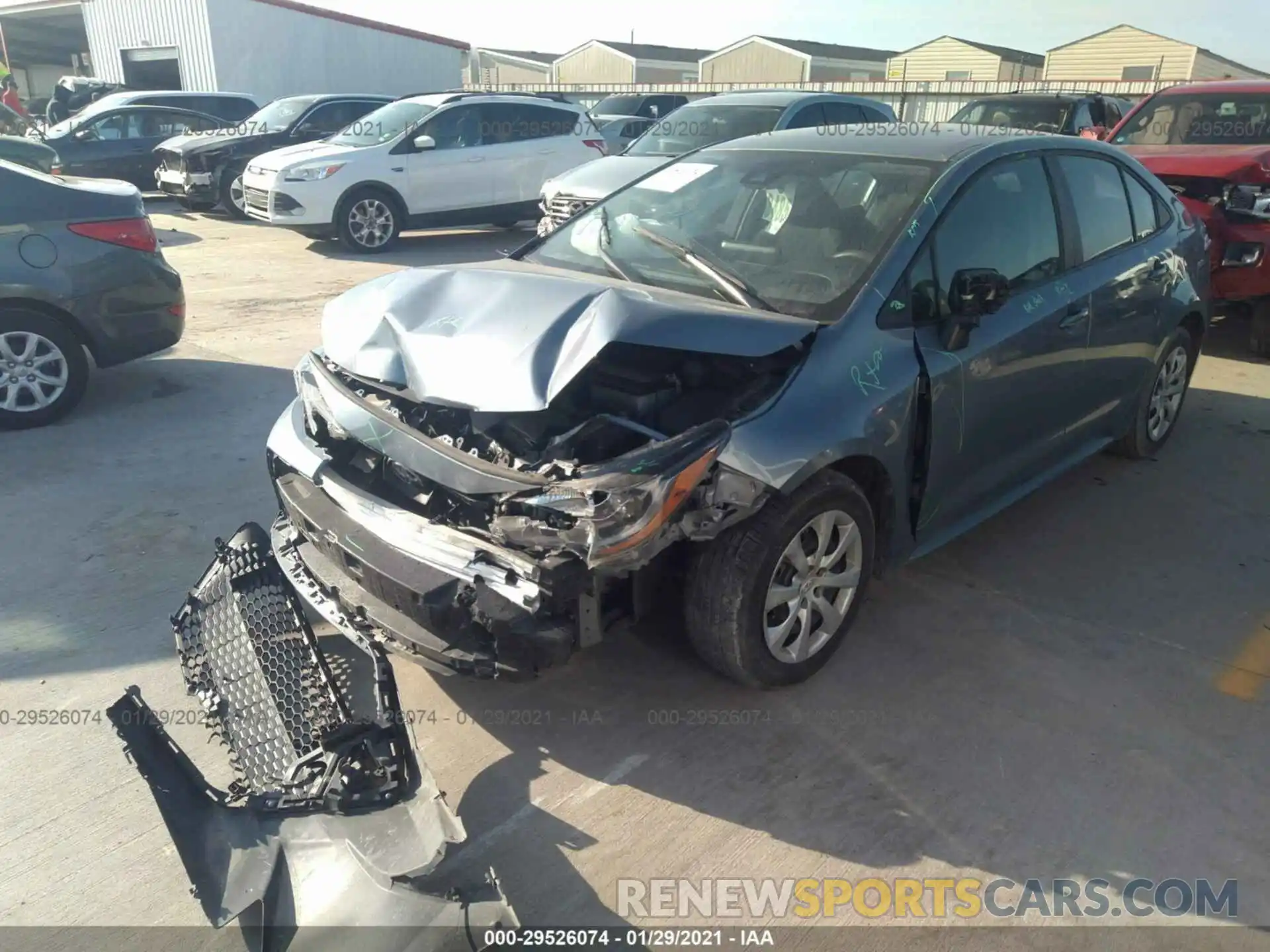 2 Photograph of a damaged car 5YFEPRAE5LP037703 TOYOTA COROLLA 2020