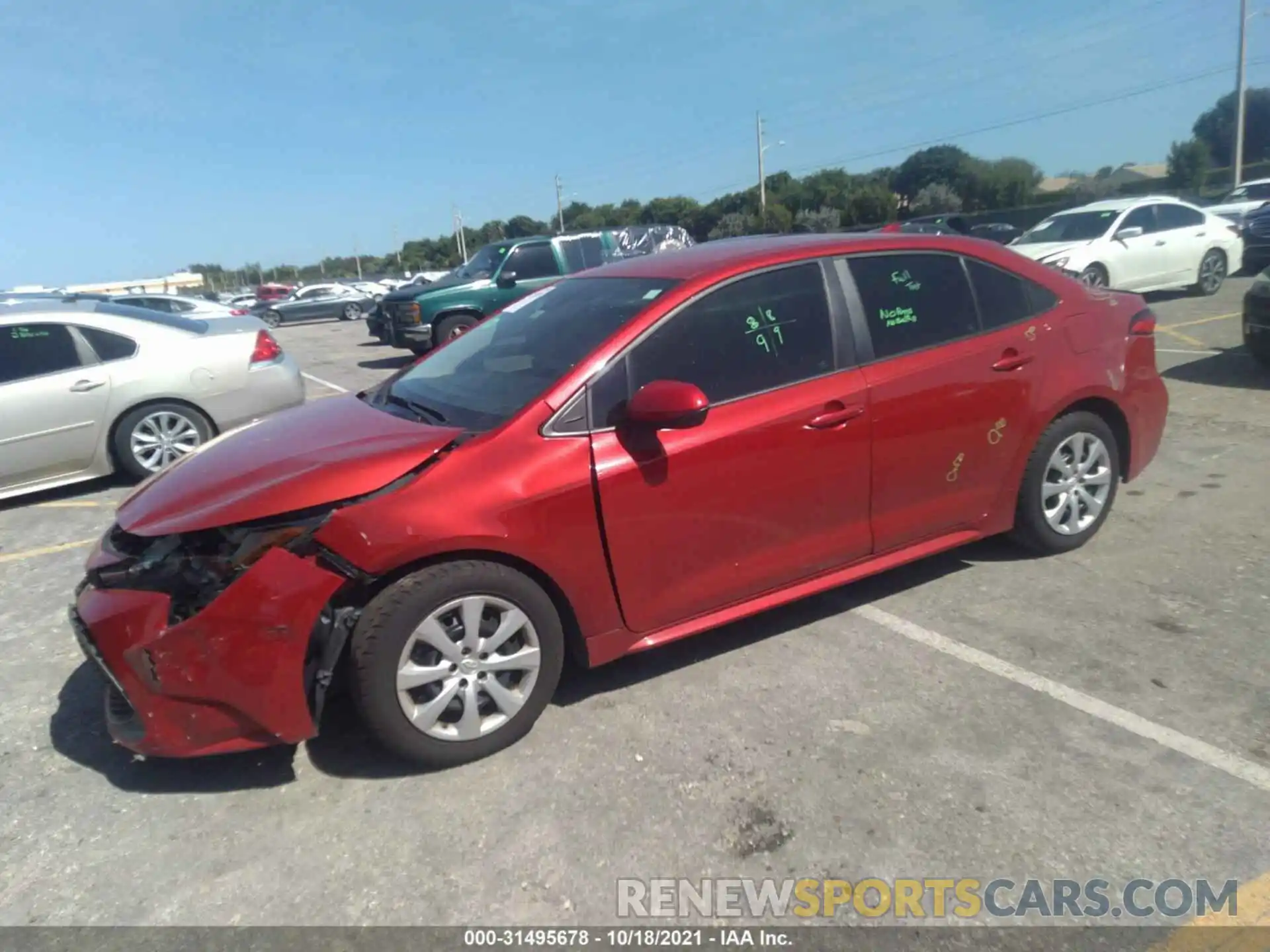 2 Photograph of a damaged car 5YFEPRAE5LP040410 TOYOTA COROLLA 2020