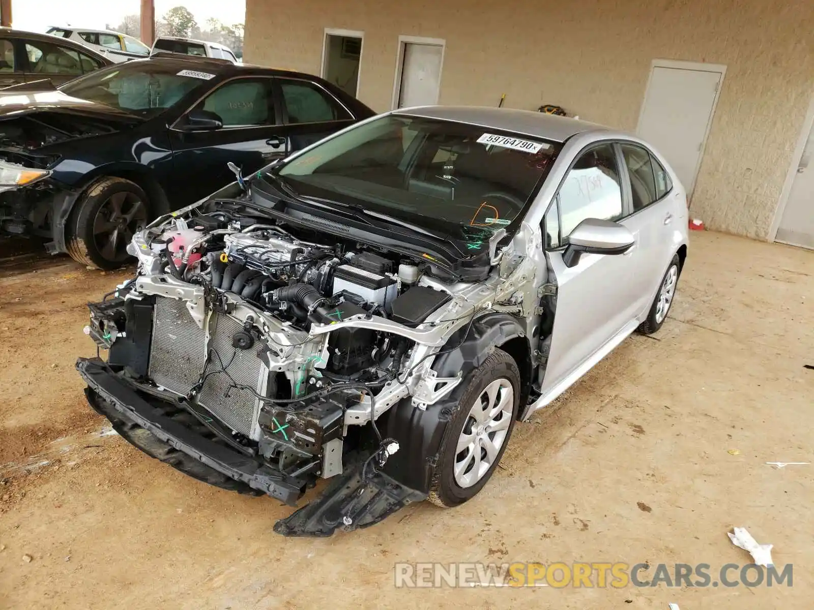 2 Photograph of a damaged car 5YFEPRAE5LP041458 TOYOTA COROLLA 2020