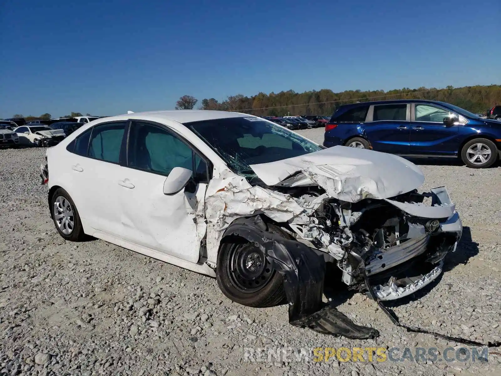 1 Photograph of a damaged car 5YFEPRAE5LP042707 TOYOTA COROLLA 2020