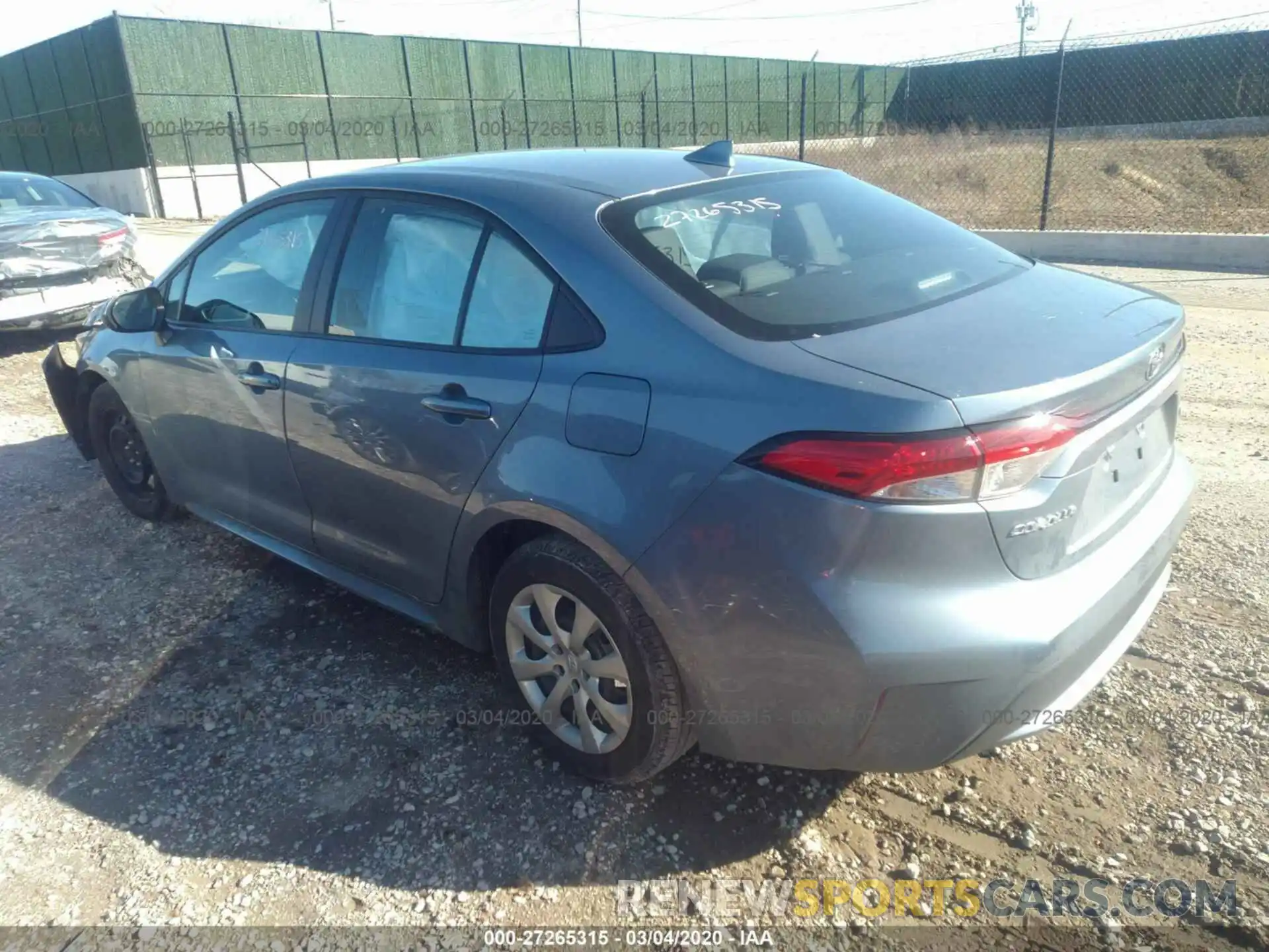 3 Photograph of a damaged car 5YFEPRAE5LP043307 TOYOTA COROLLA 2020