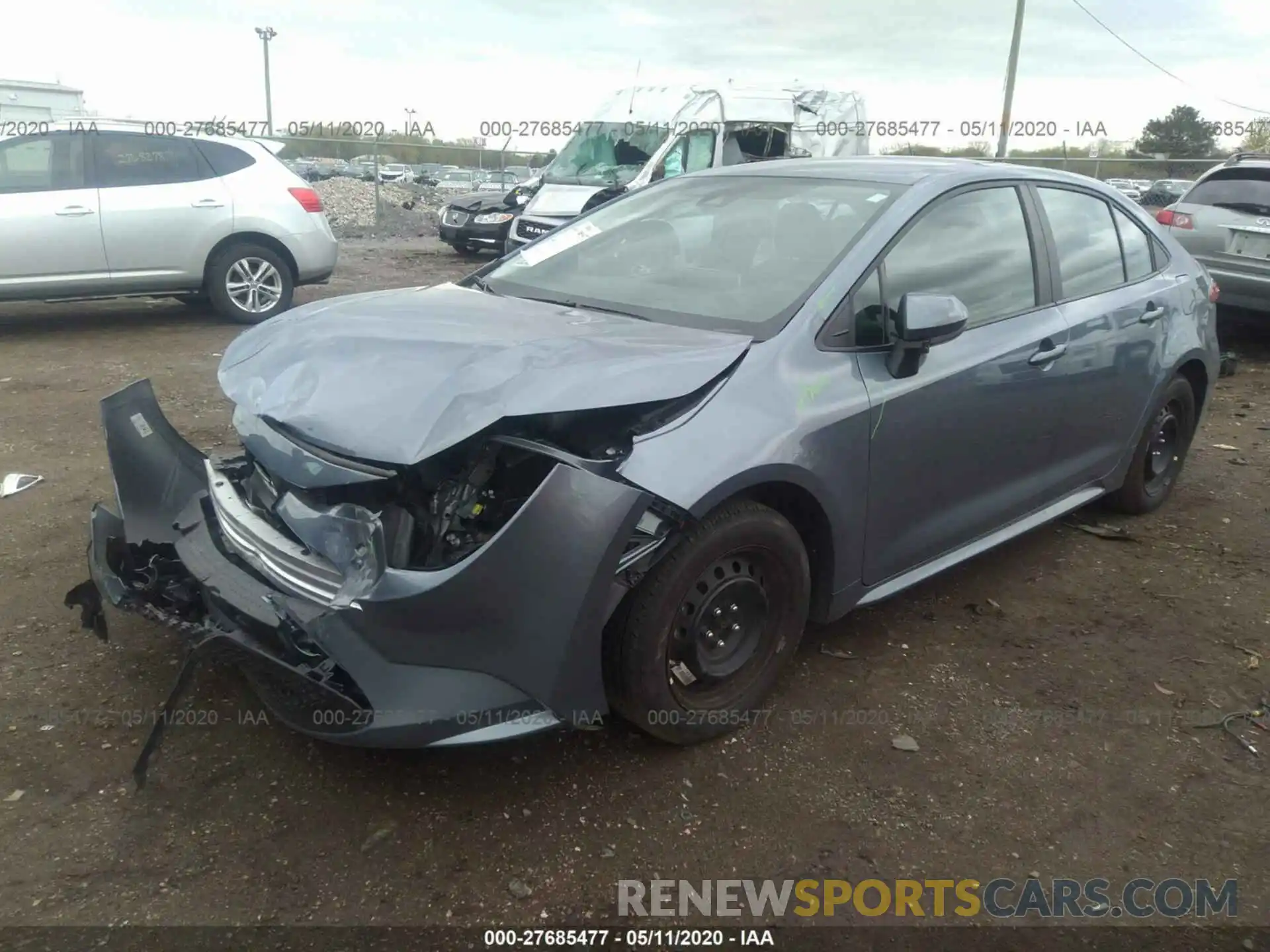 2 Photograph of a damaged car 5YFEPRAE5LP043646 TOYOTA COROLLA 2020