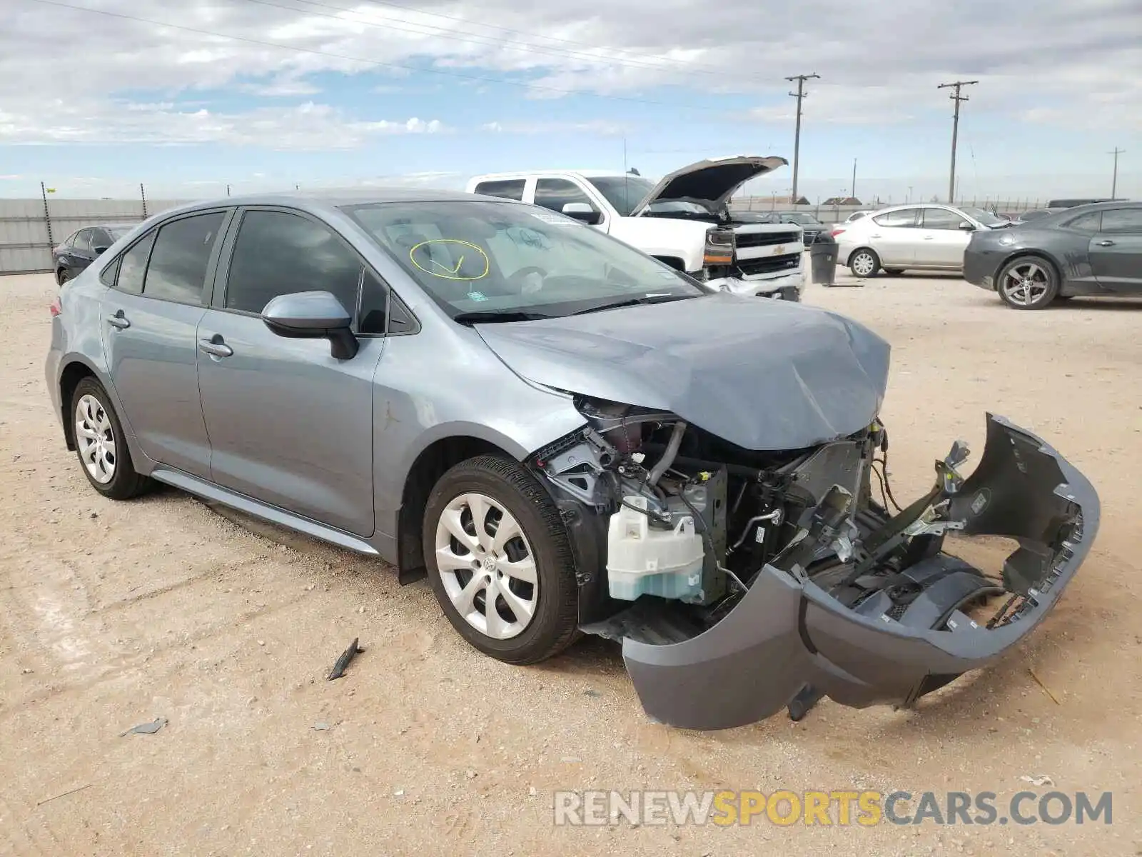 1 Photograph of a damaged car 5YFEPRAE5LP044716 TOYOTA COROLLA 2020