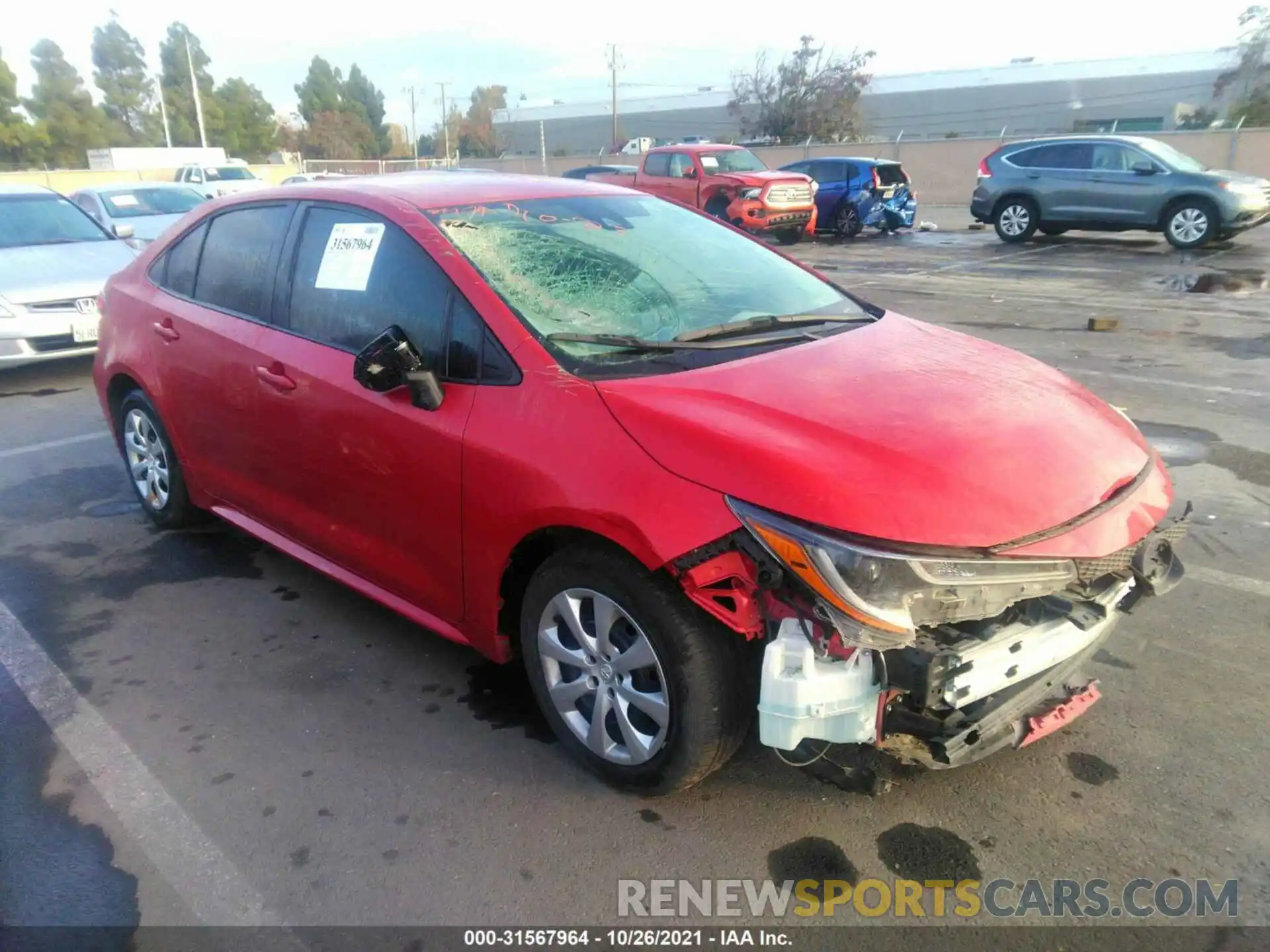 1 Photograph of a damaged car 5YFEPRAE5LP045543 TOYOTA COROLLA 2020