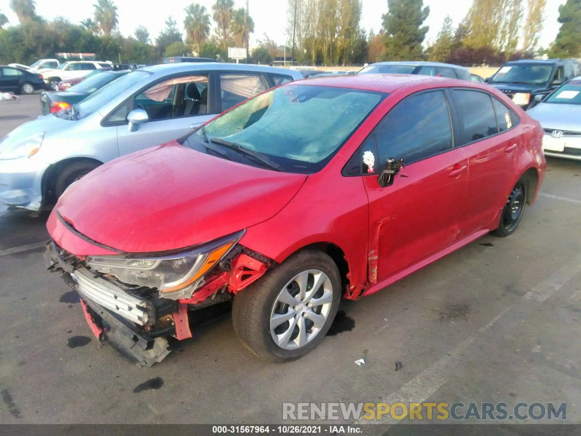 2 Photograph of a damaged car 5YFEPRAE5LP045543 TOYOTA COROLLA 2020