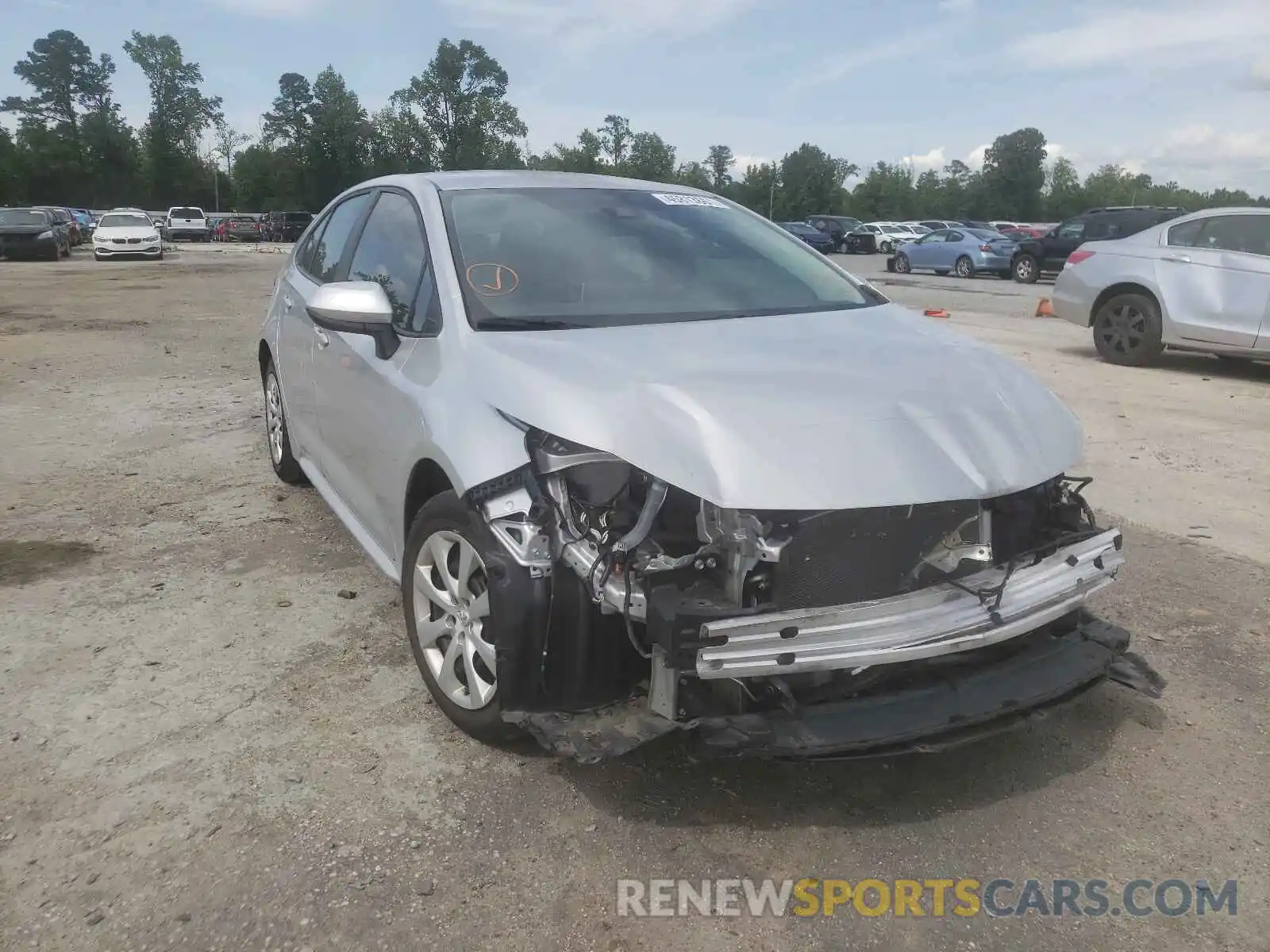 1 Photograph of a damaged car 5YFEPRAE5LP046689 TOYOTA COROLLA 2020