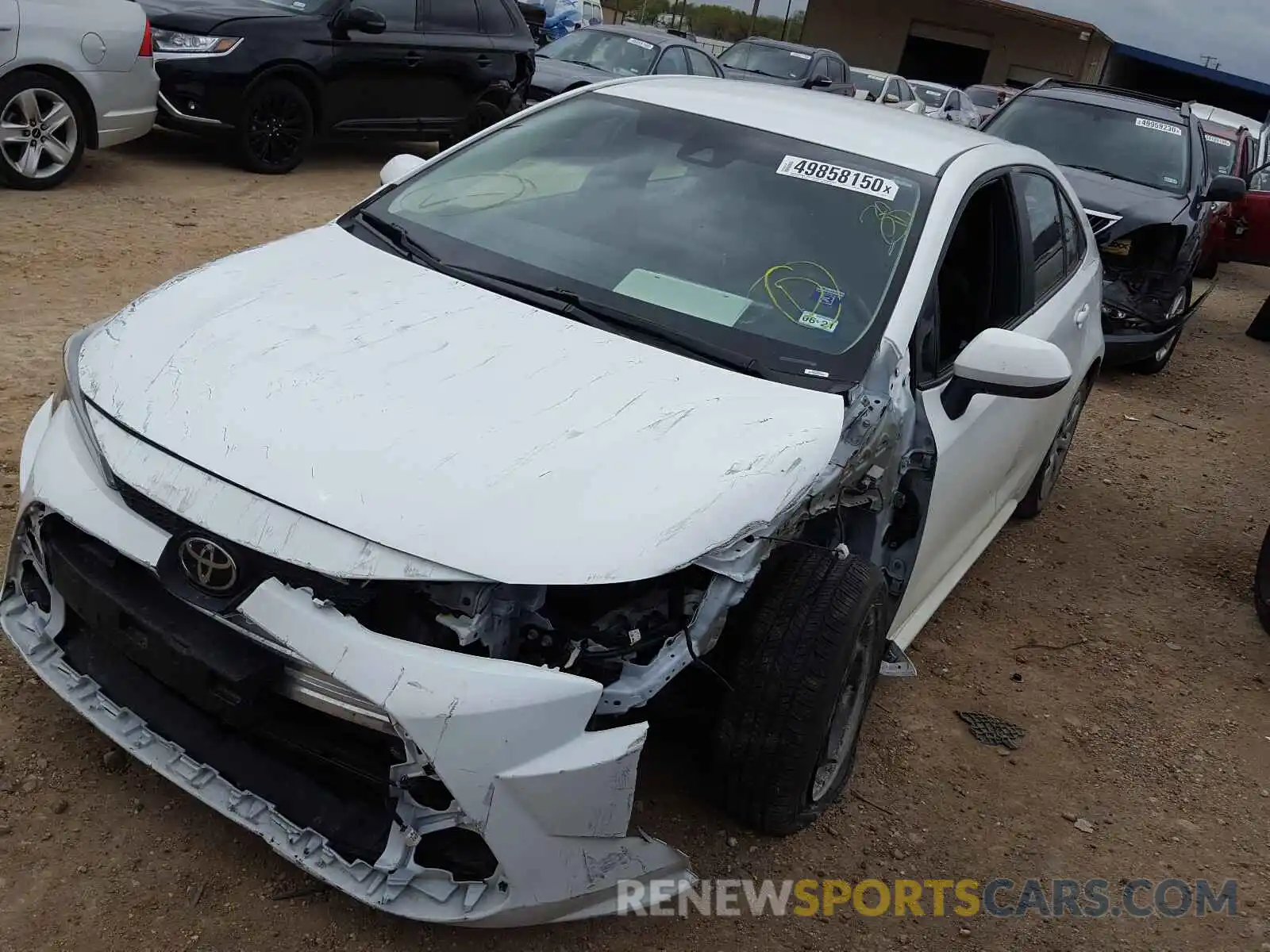 2 Photograph of a damaged car 5YFEPRAE5LP050113 TOYOTA COROLLA 2020