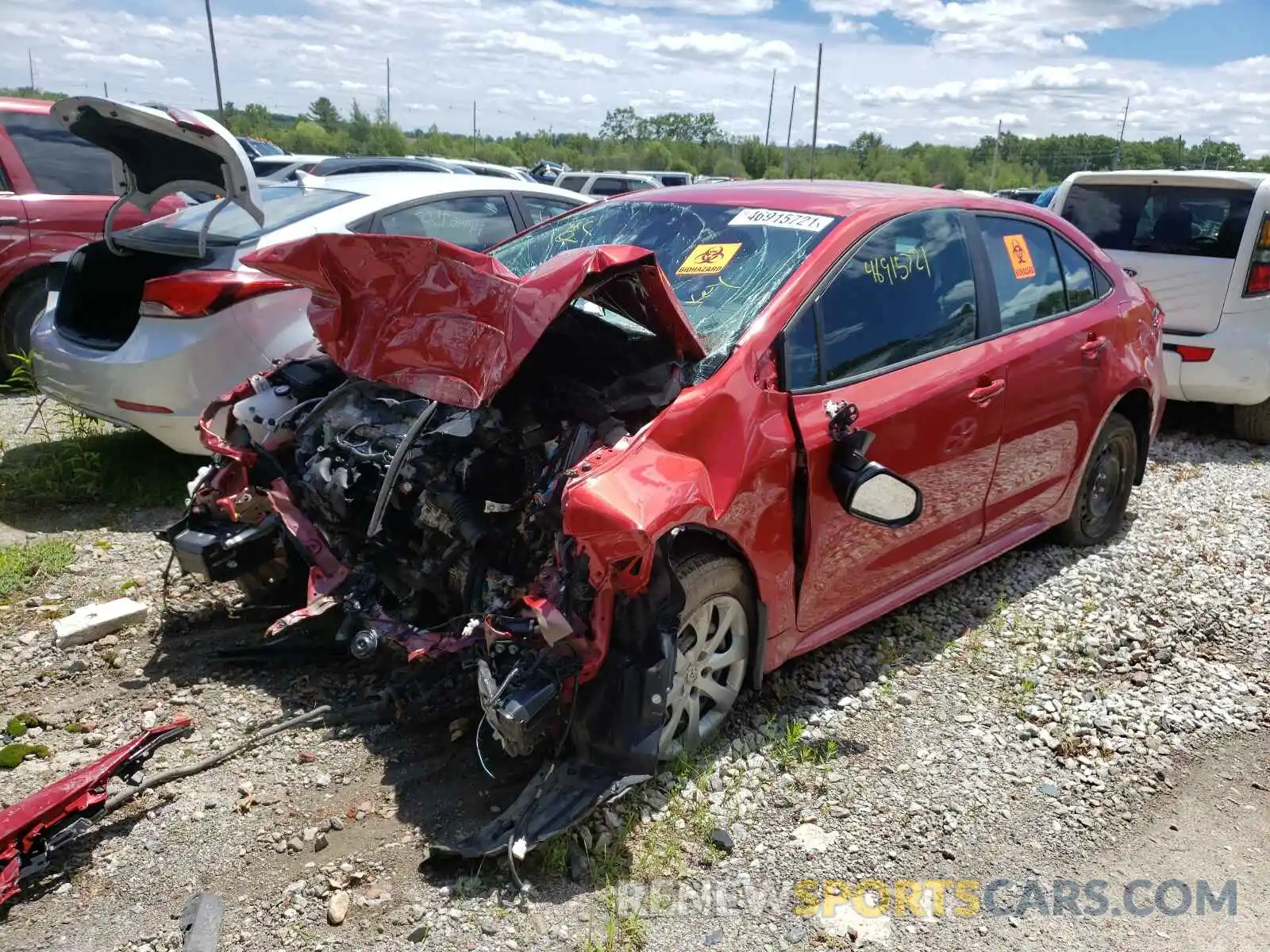 2 Photograph of a damaged car 5YFEPRAE5LP057871 TOYOTA COROLLA 2020