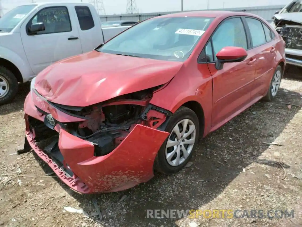 2 Photograph of a damaged car 5YFEPRAE5LP058759 TOYOTA COROLLA 2020