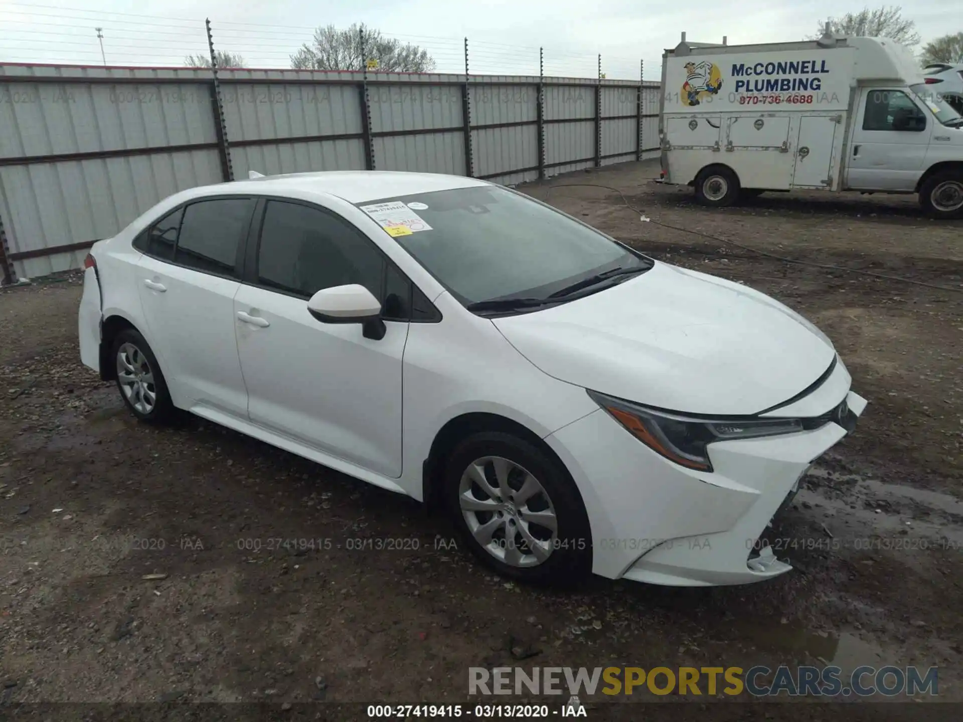 1 Photograph of a damaged car 5YFEPRAE5LP060303 TOYOTA COROLLA 2020