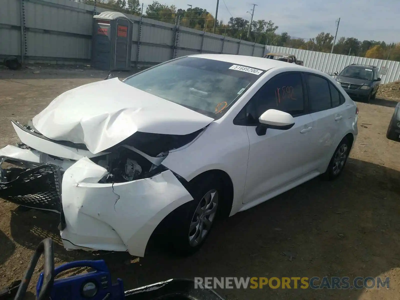 2 Photograph of a damaged car 5YFEPRAE5LP062018 TOYOTA COROLLA 2020