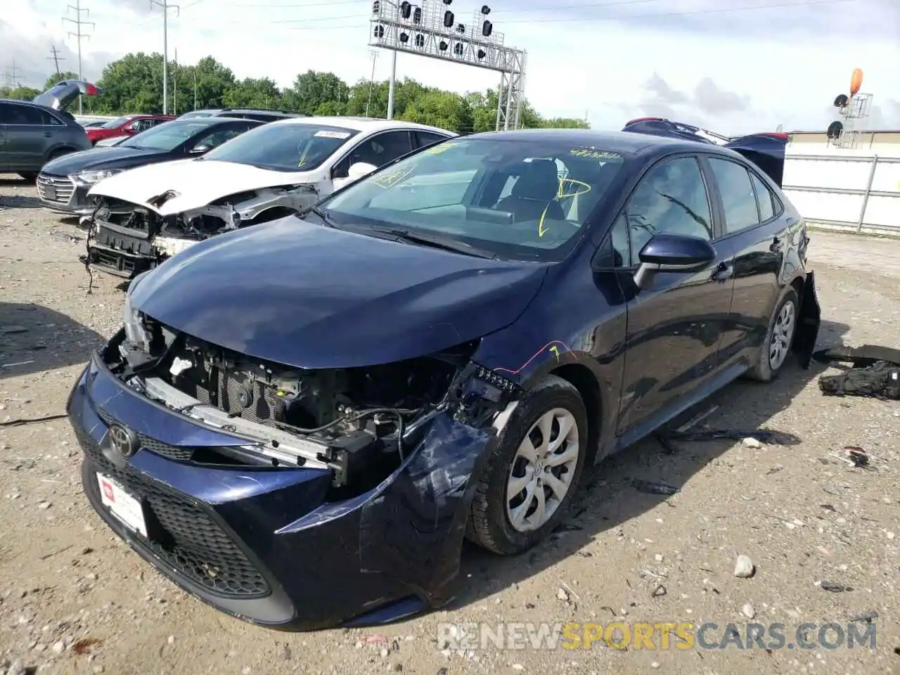 2 Photograph of a damaged car 5YFEPRAE5LP062357 TOYOTA COROLLA 2020