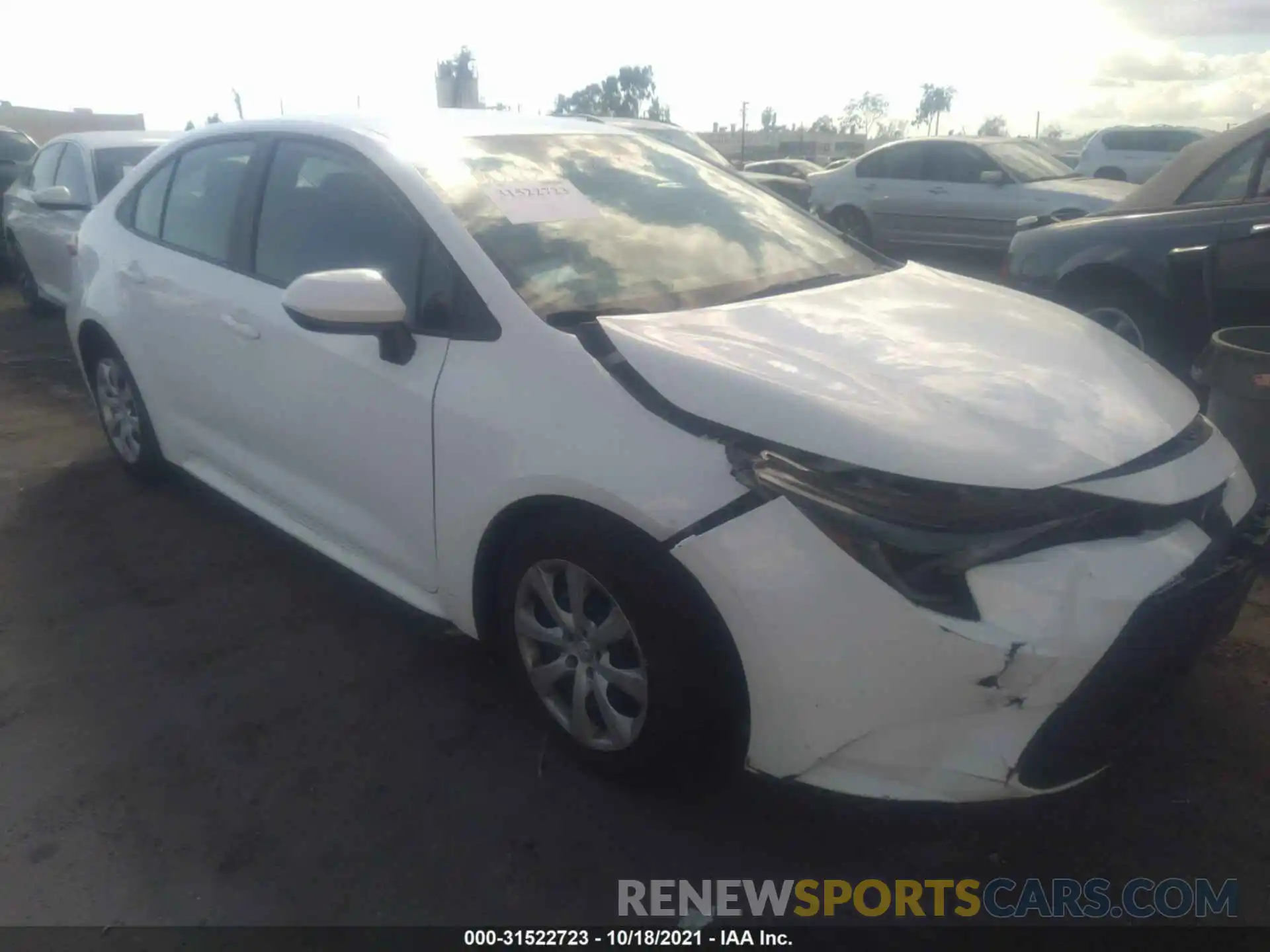 1 Photograph of a damaged car 5YFEPRAE5LP063346 TOYOTA COROLLA 2020