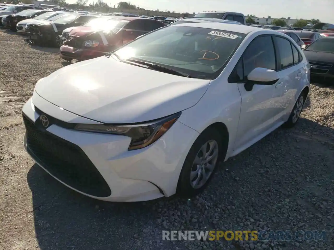 2 Photograph of a damaged car 5YFEPRAE5LP072094 TOYOTA COROLLA 2020