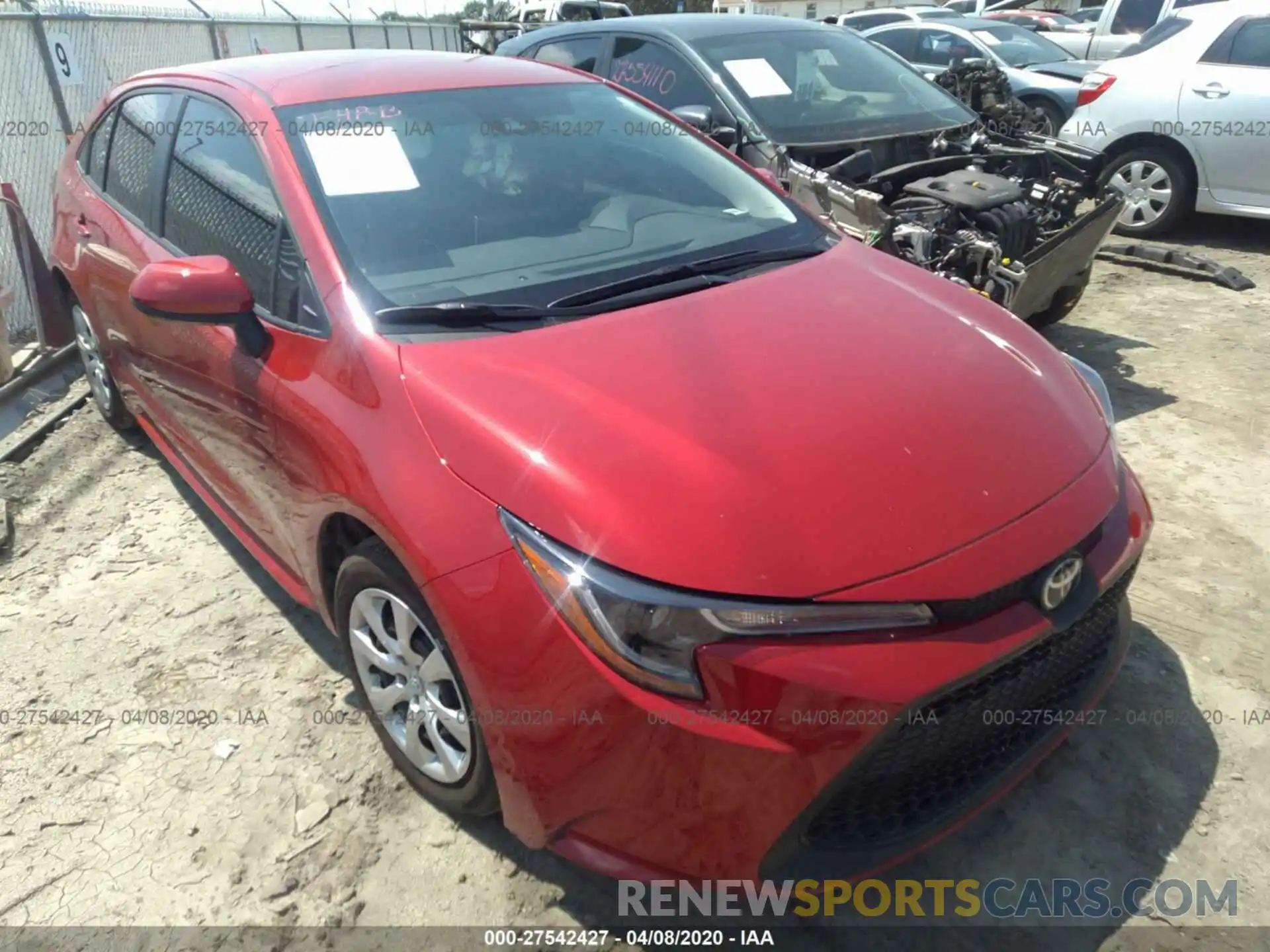 1 Photograph of a damaged car 5YFEPRAE5LP073472 TOYOTA COROLLA 2020