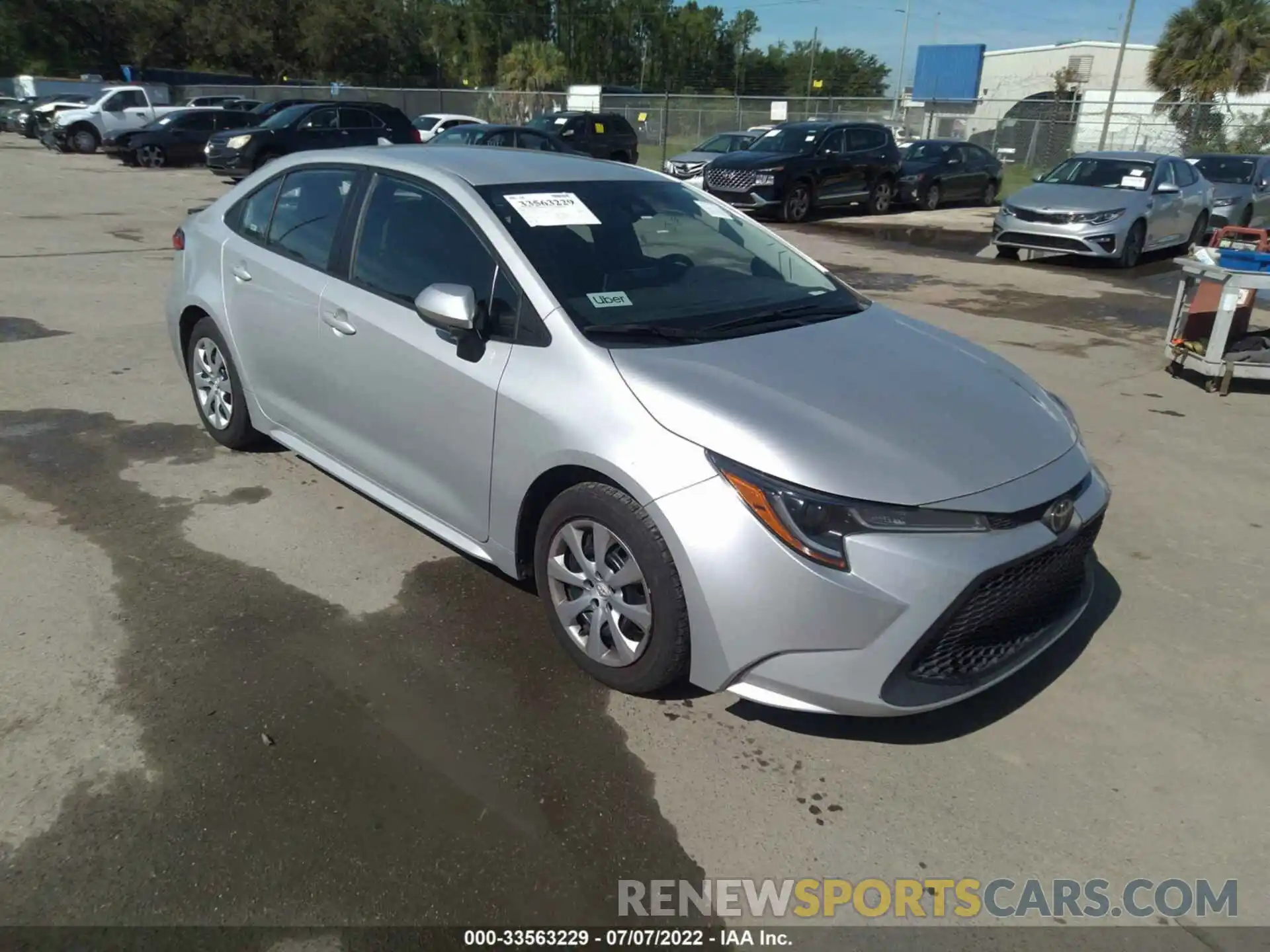 1 Photograph of a damaged car 5YFEPRAE5LP078767 TOYOTA COROLLA 2020