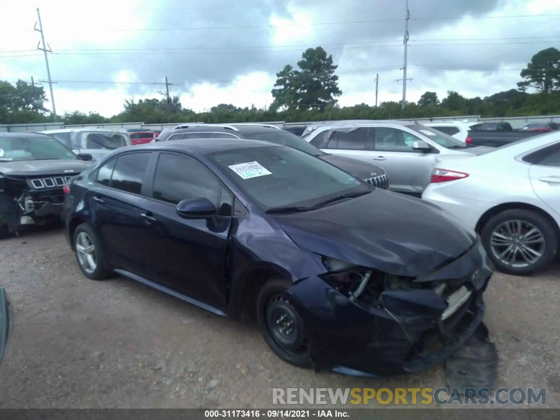 1 Photograph of a damaged car 5YFEPRAE5LP080146 TOYOTA COROLLA 2020