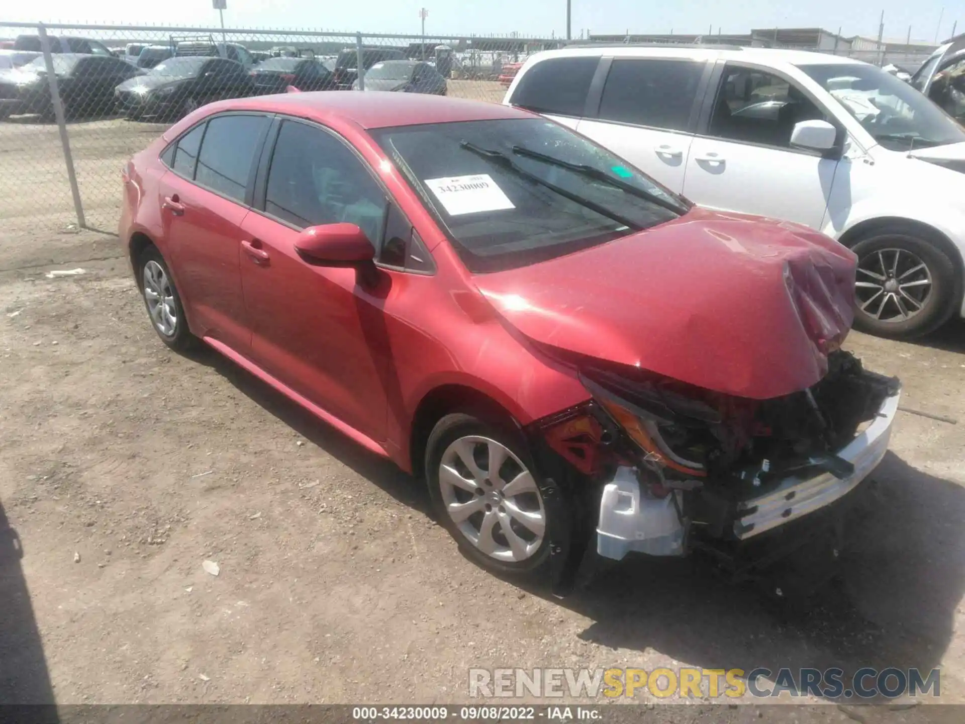 1 Photograph of a damaged car 5YFEPRAE5LP080728 TOYOTA COROLLA 2020