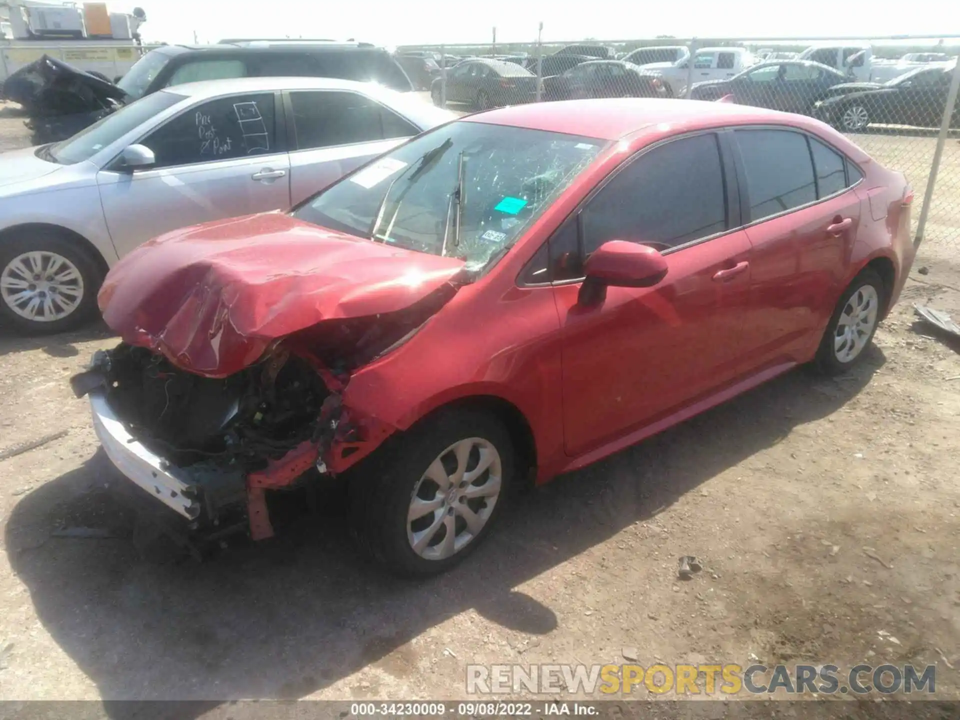 2 Photograph of a damaged car 5YFEPRAE5LP080728 TOYOTA COROLLA 2020