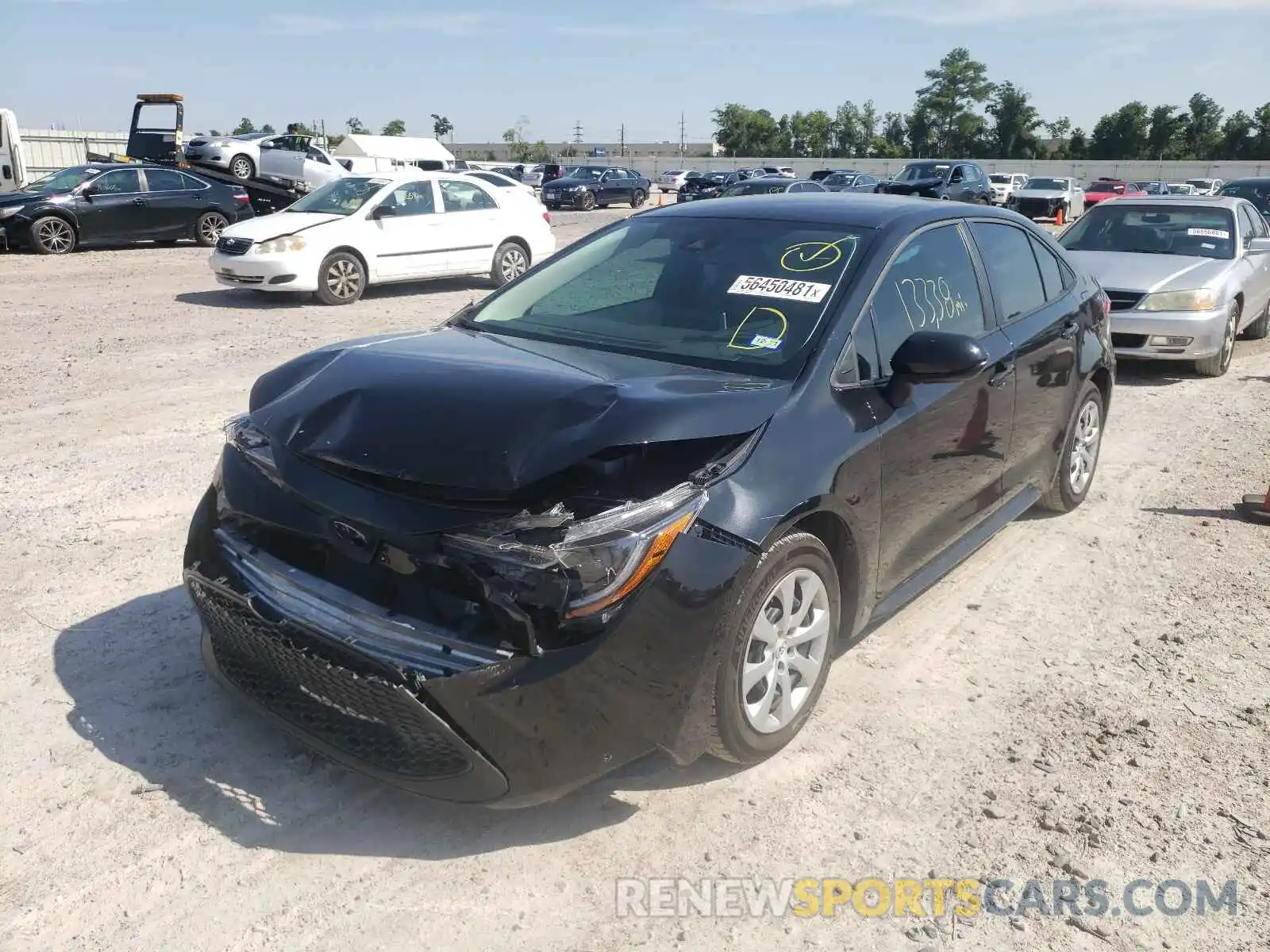 2 Photograph of a damaged car 5YFEPRAE5LP083113 TOYOTA COROLLA 2020