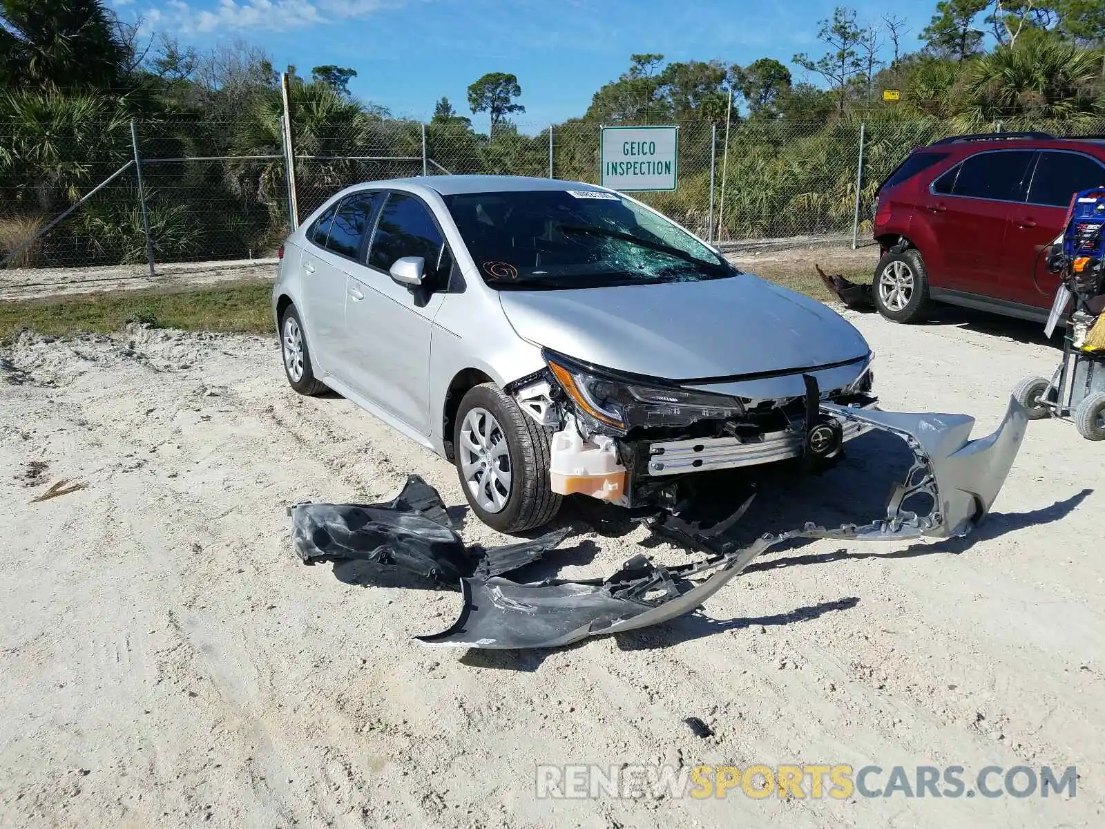 9 Photograph of a damaged car 5YFEPRAE5LP086416 TOYOTA COROLLA 2020