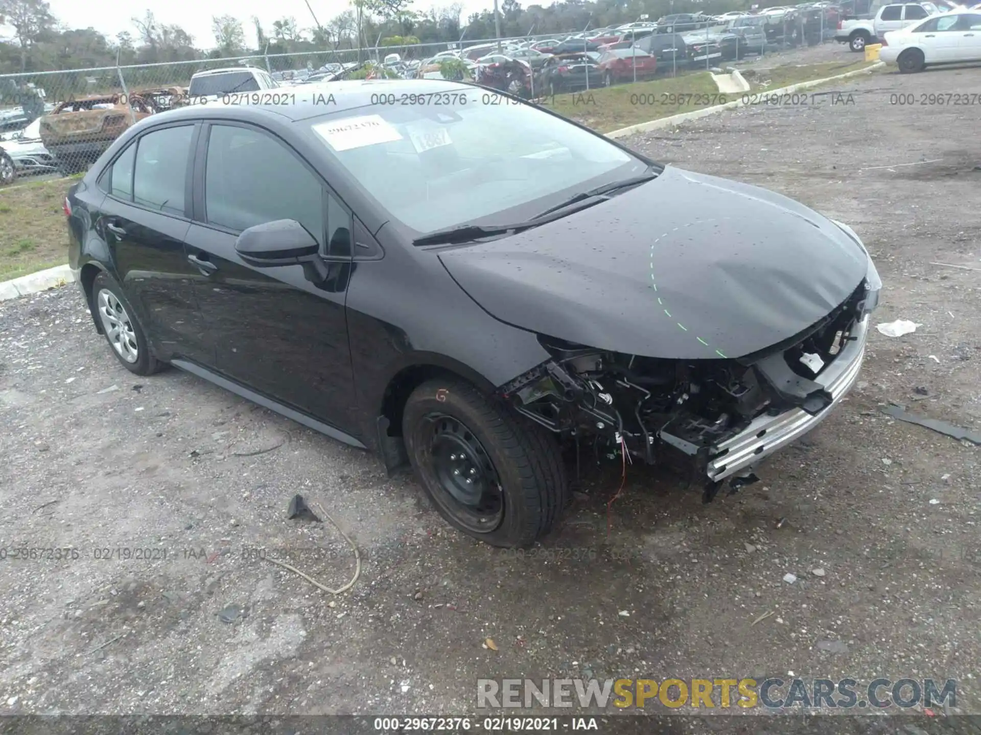 1 Photograph of a damaged car 5YFEPRAE5LP087193 TOYOTA COROLLA 2020