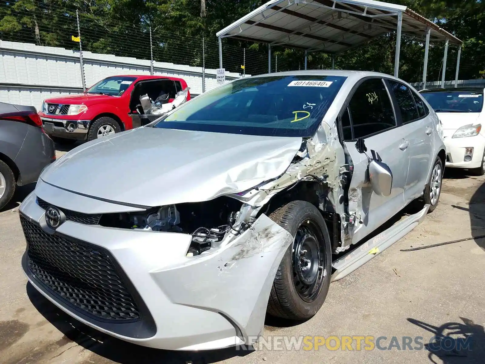 2 Photograph of a damaged car 5YFEPRAE5LP089638 TOYOTA COROLLA 2020