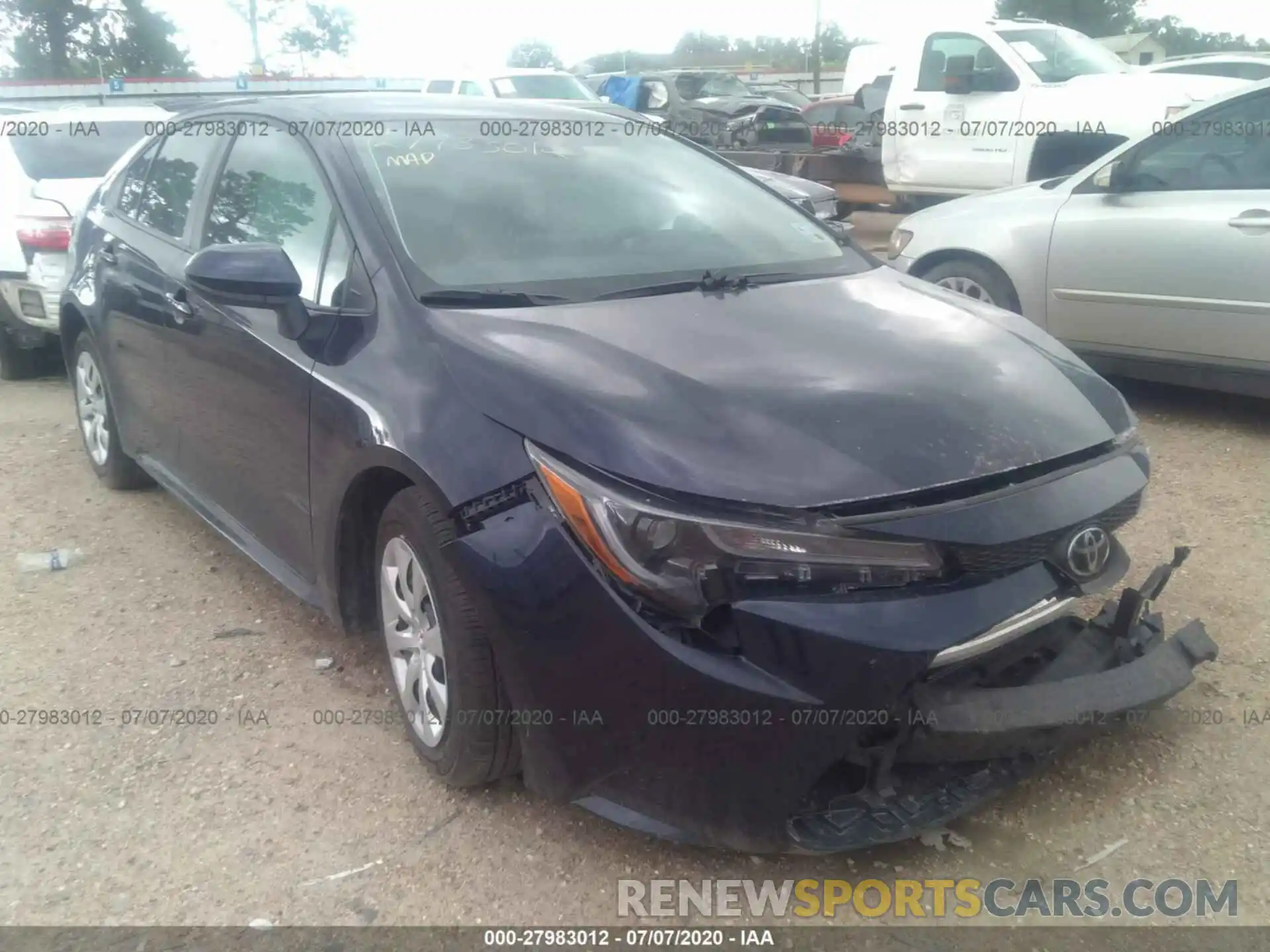 1 Photograph of a damaged car 5YFEPRAE5LP090272 TOYOTA COROLLA 2020