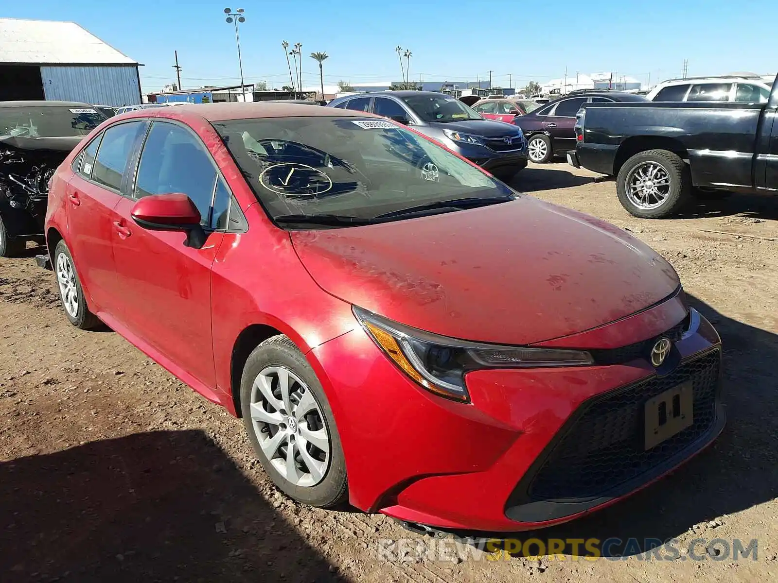 1 Photograph of a damaged car 5YFEPRAE5LP091695 TOYOTA COROLLA 2020