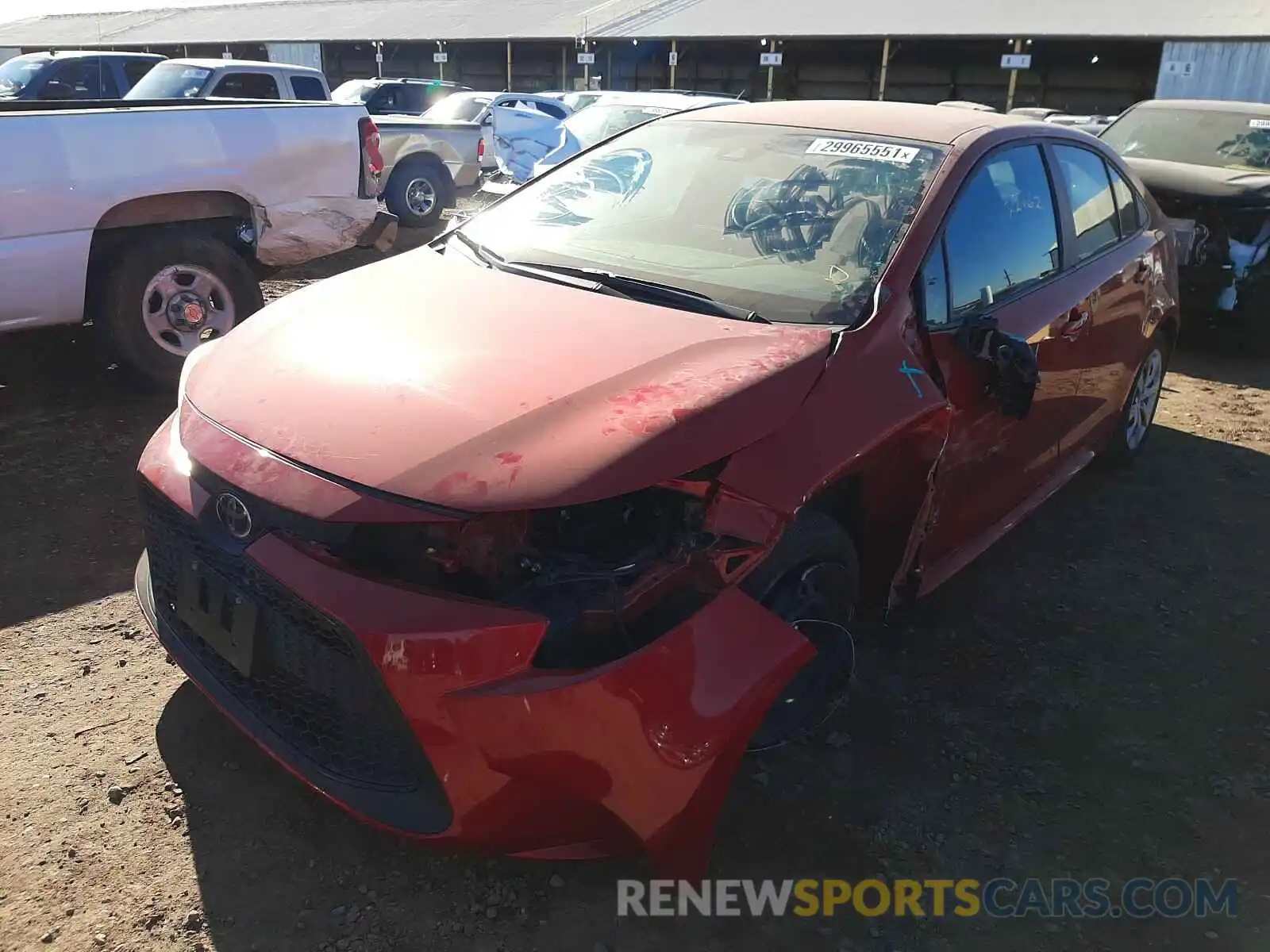 2 Photograph of a damaged car 5YFEPRAE5LP091695 TOYOTA COROLLA 2020