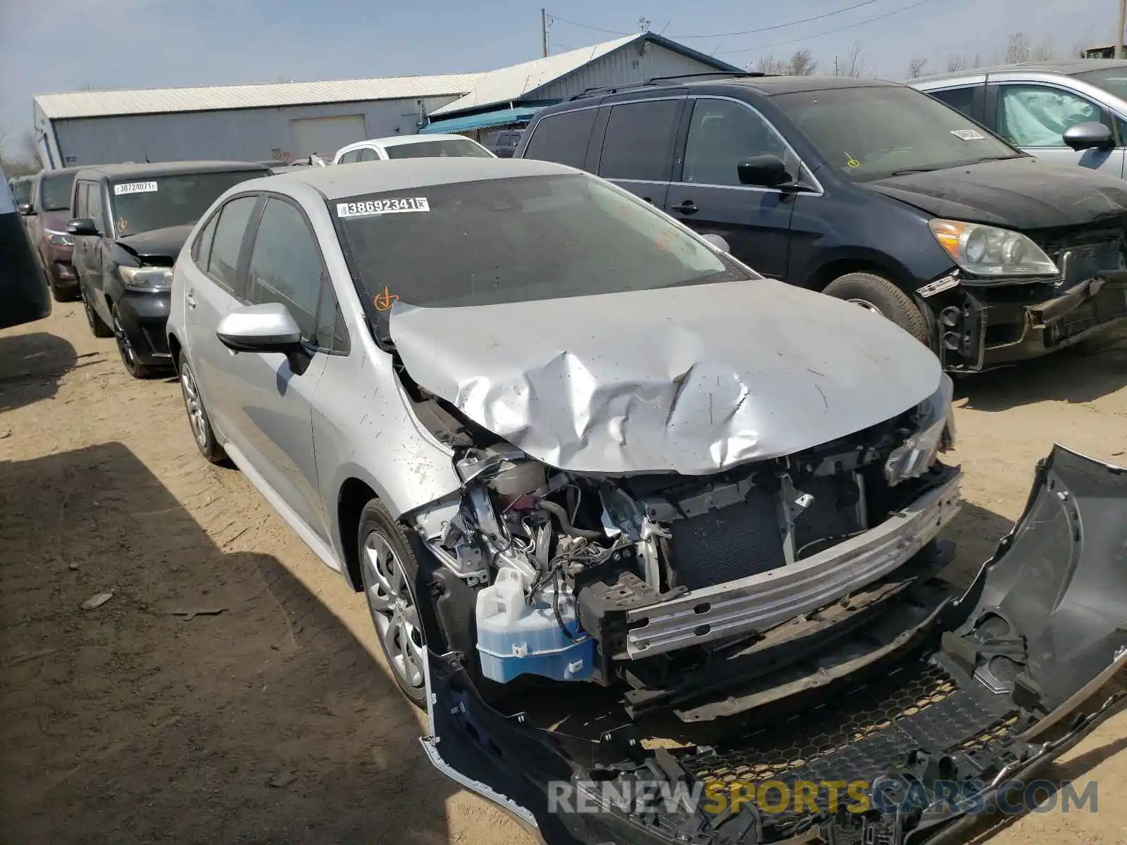 1 Photograph of a damaged car 5YFEPRAE5LP092717 TOYOTA COROLLA 2020