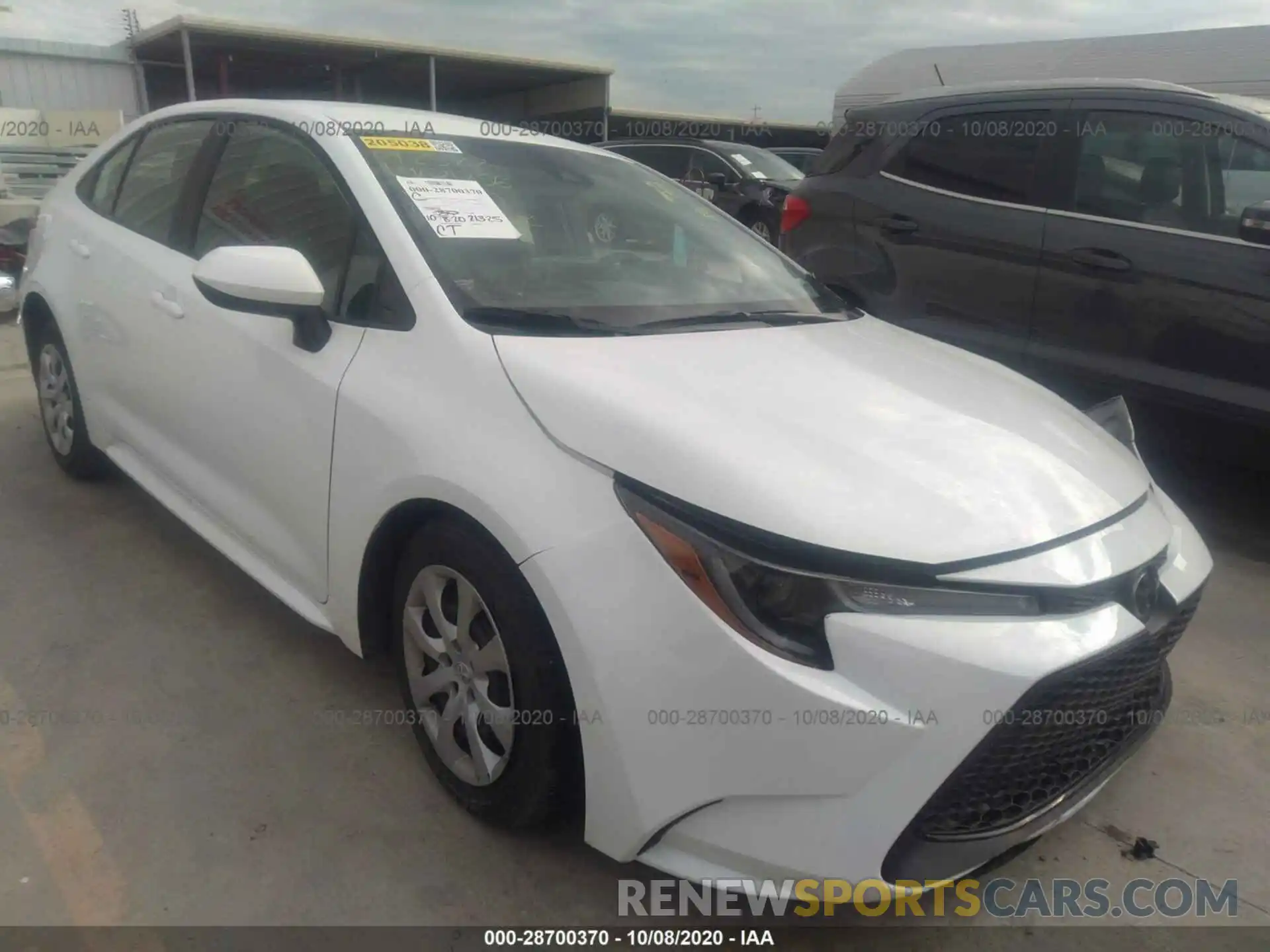 1 Photograph of a damaged car 5YFEPRAE5LP092832 TOYOTA COROLLA 2020