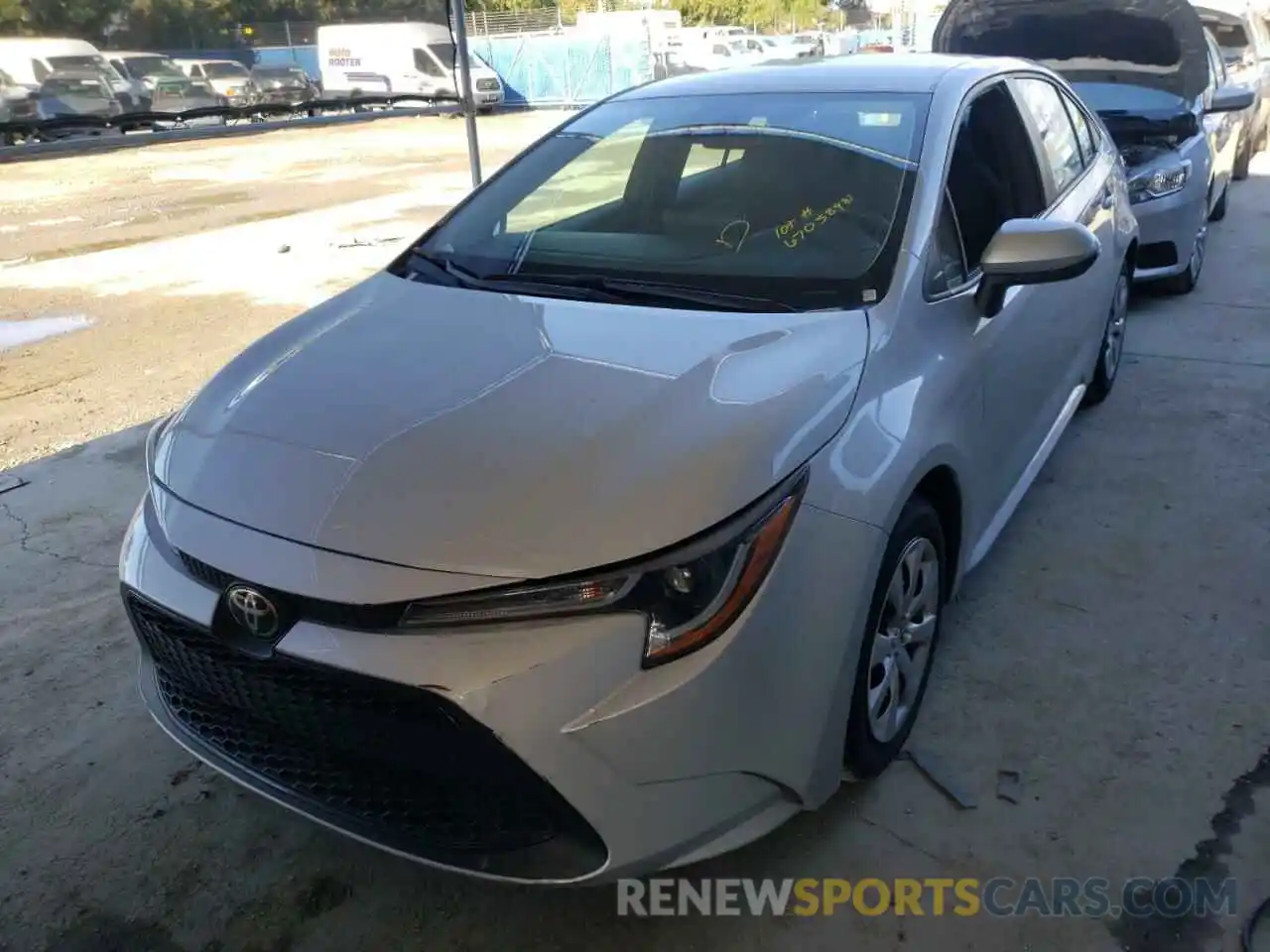 2 Photograph of a damaged car 5YFEPRAE5LP097416 TOYOTA COROLLA 2020