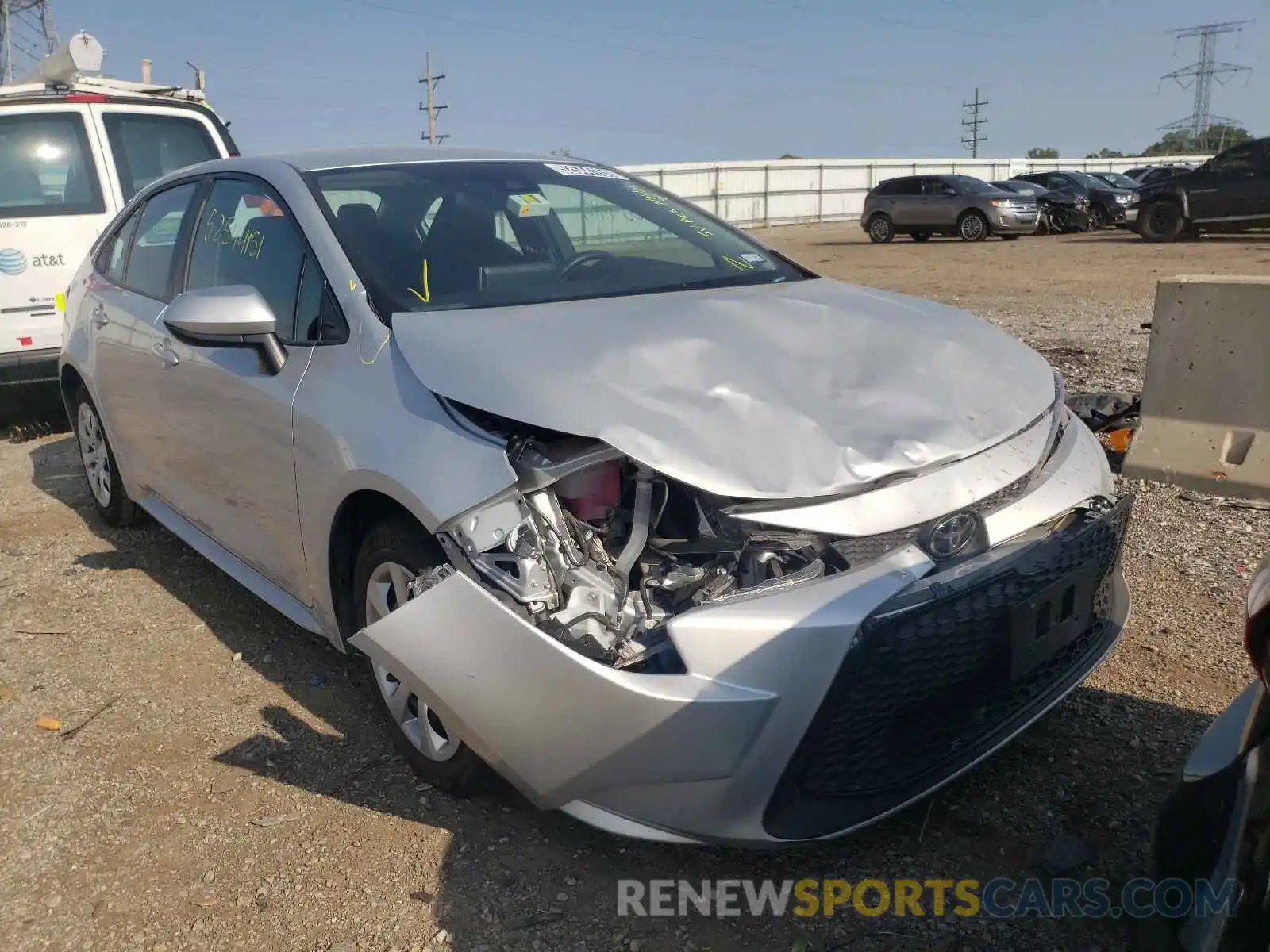 1 Photograph of a damaged car 5YFEPRAE5LP098291 TOYOTA COROLLA 2020