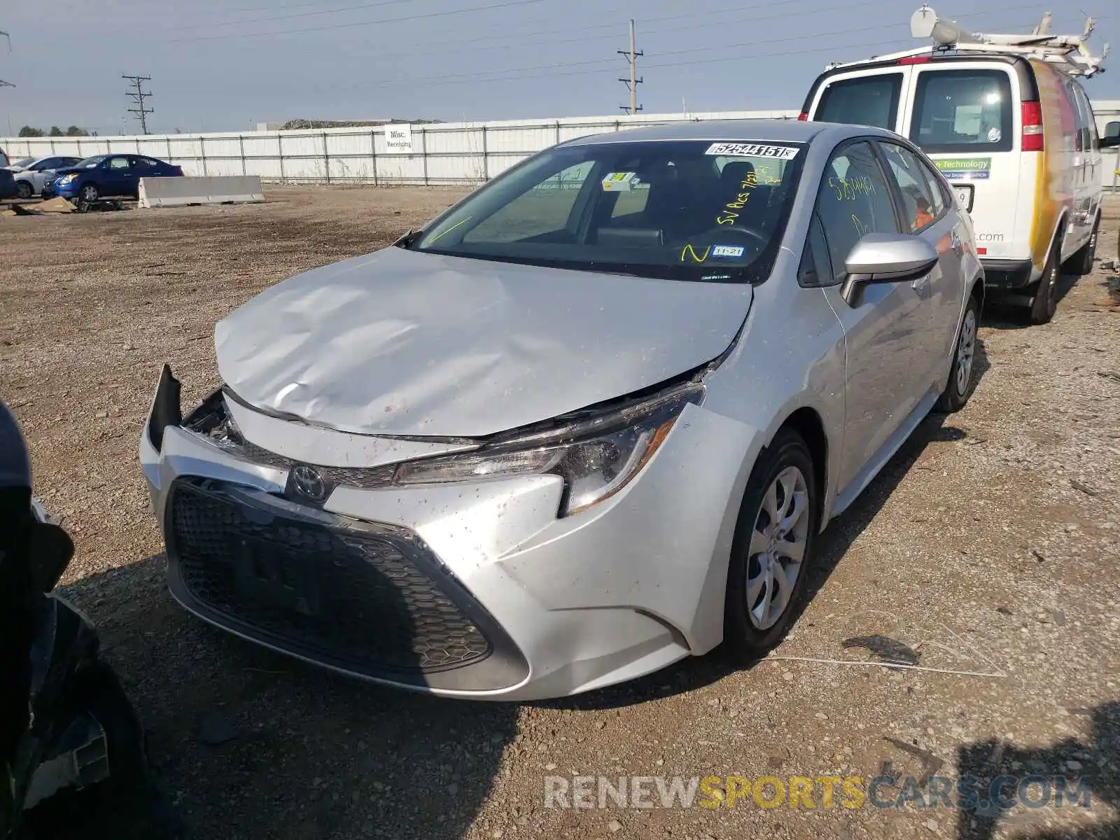 2 Photograph of a damaged car 5YFEPRAE5LP098291 TOYOTA COROLLA 2020