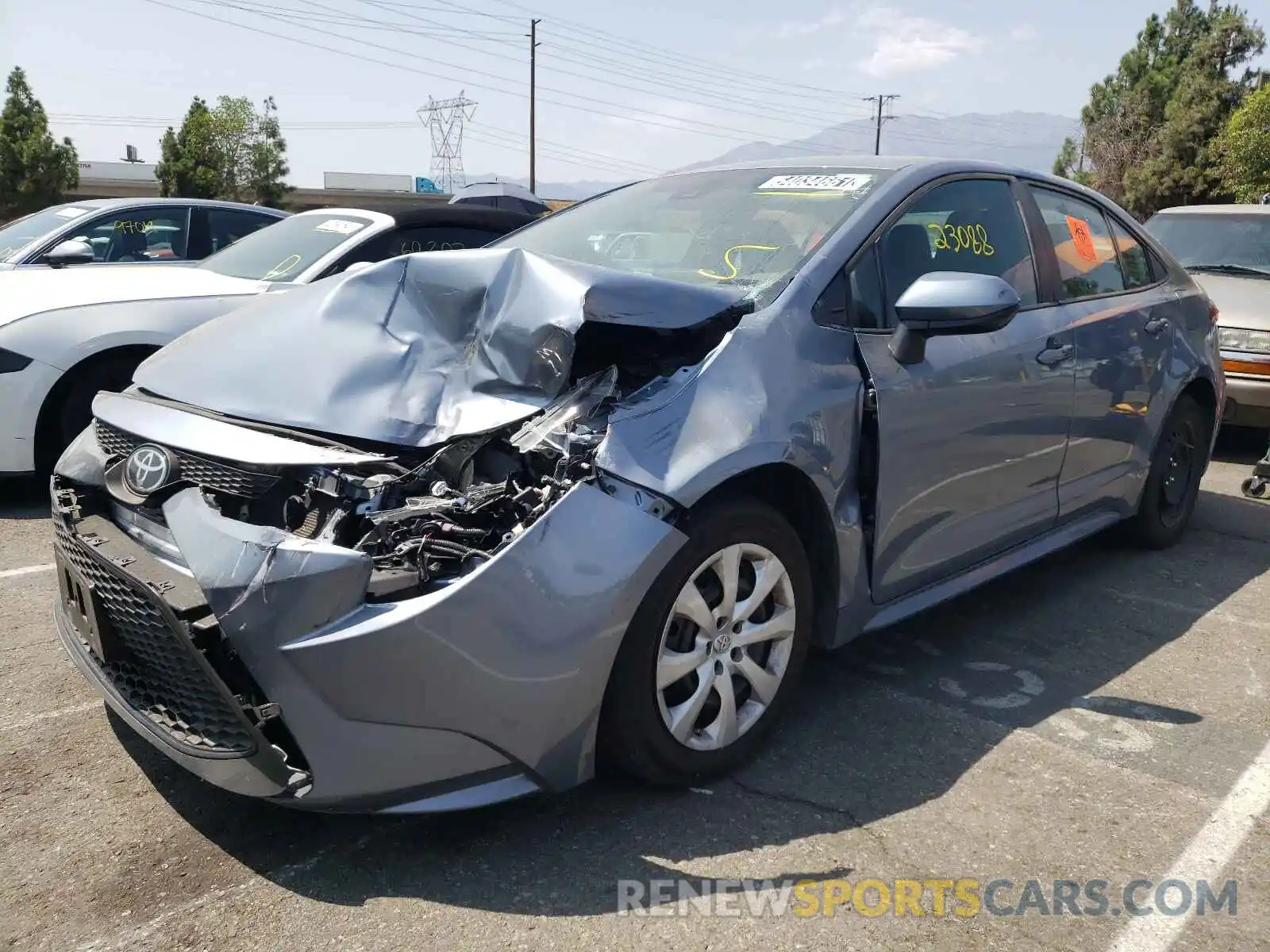 2 Photograph of a damaged car 5YFEPRAE5LP103893 TOYOTA COROLLA 2020